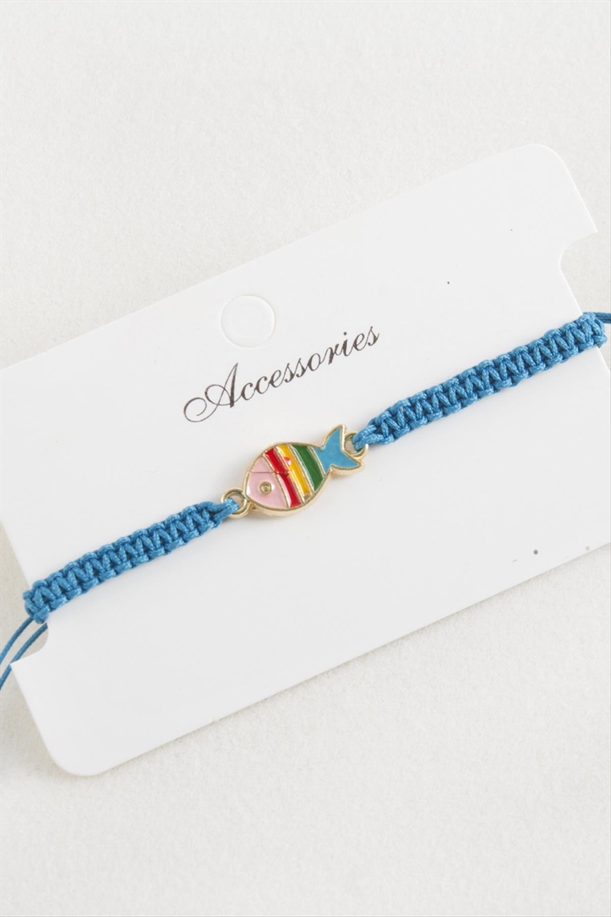 Balık Makrome Örgülü Bileklik