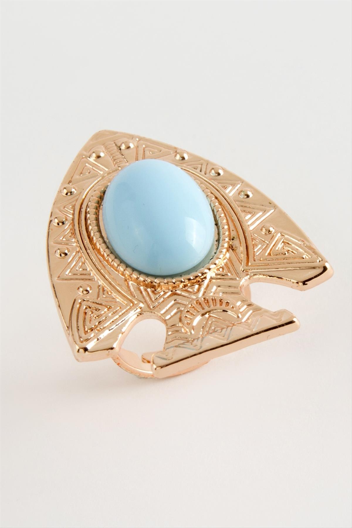 Balık Turkuaz Taşlı Yüzük