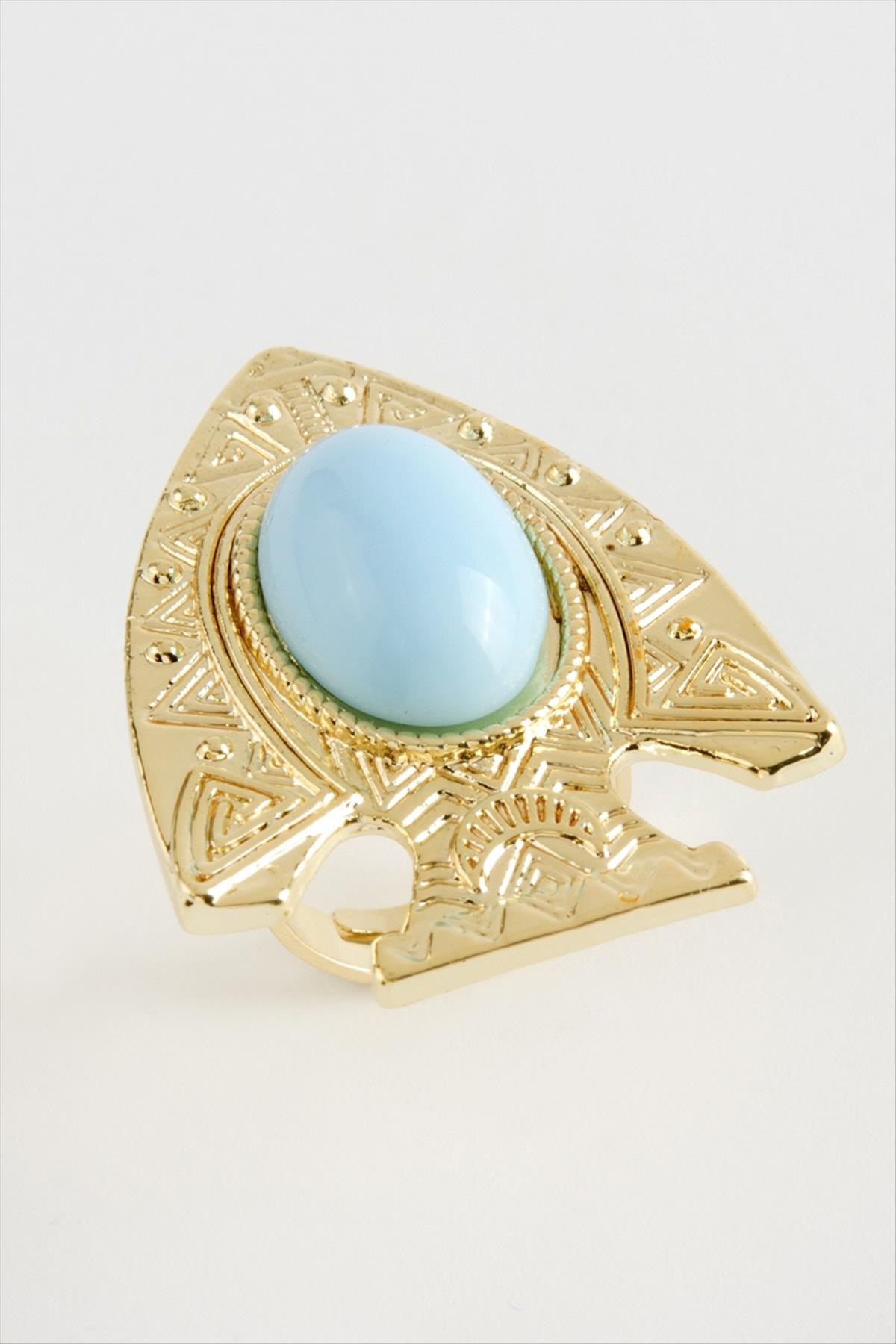 Balık Turkuaz Taşlı Yüzük