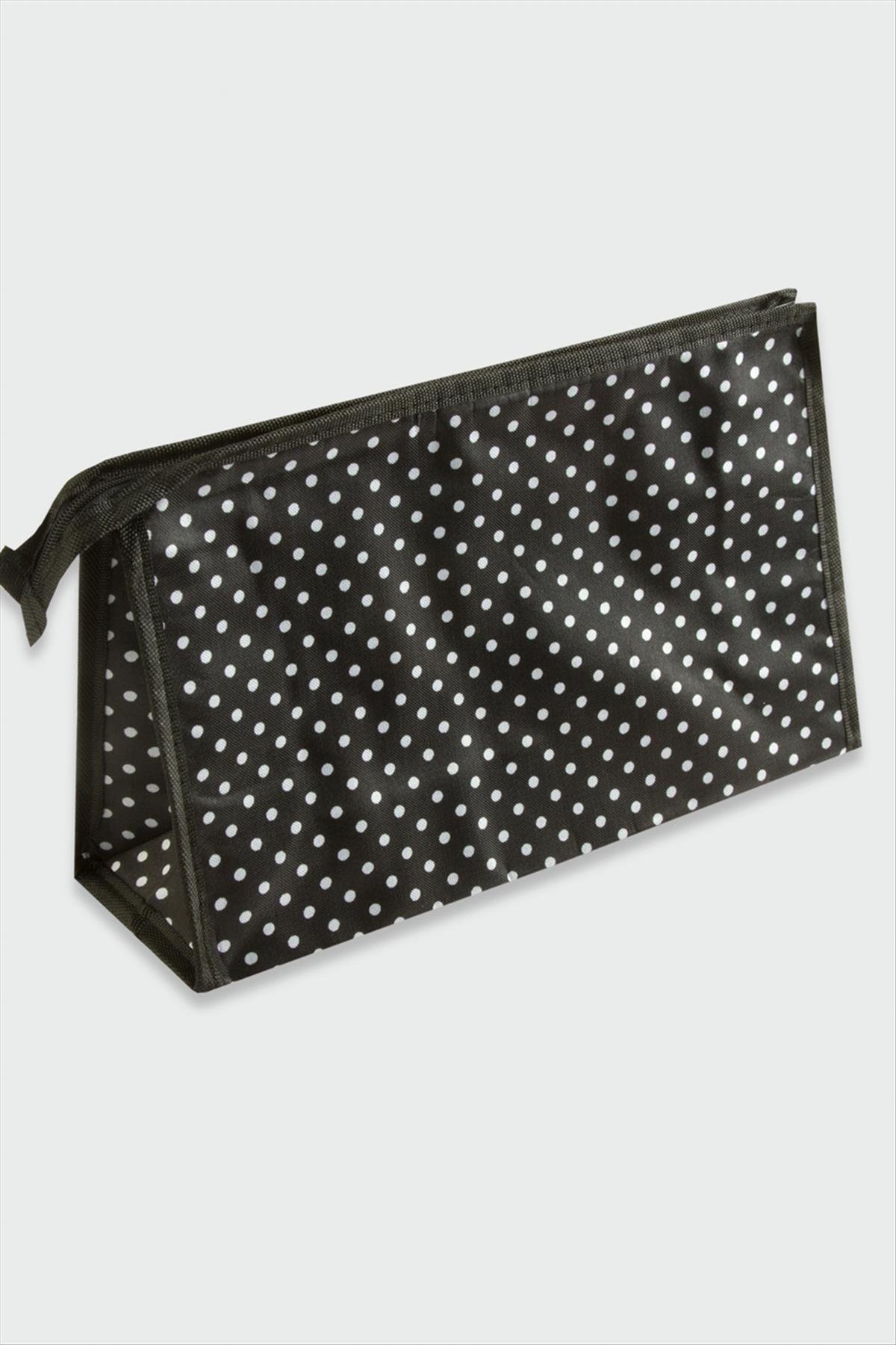 Benekli Desenli Makyaj Çantası