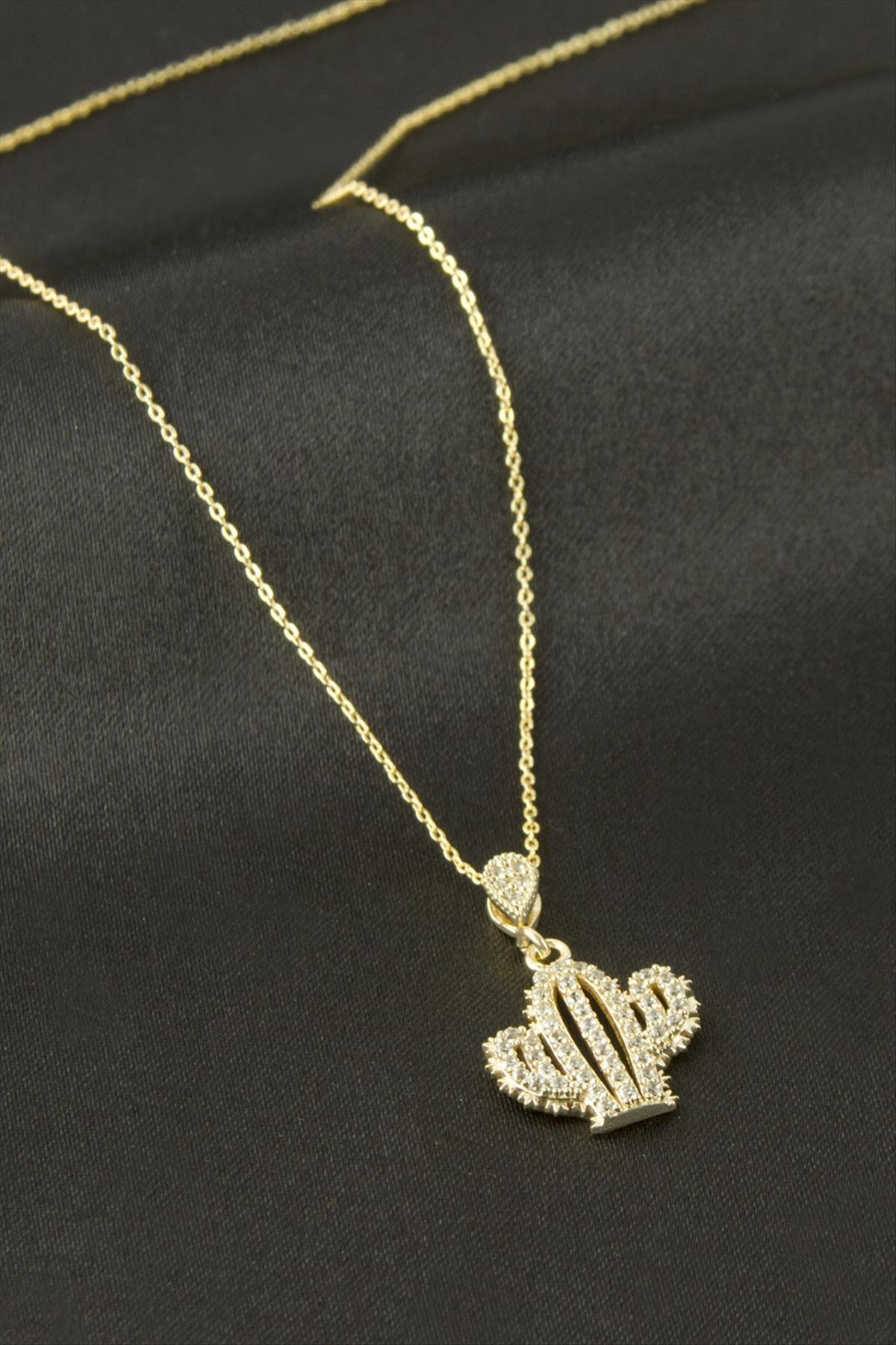 Çam Ağacı Zirkon Taşlı Kolye