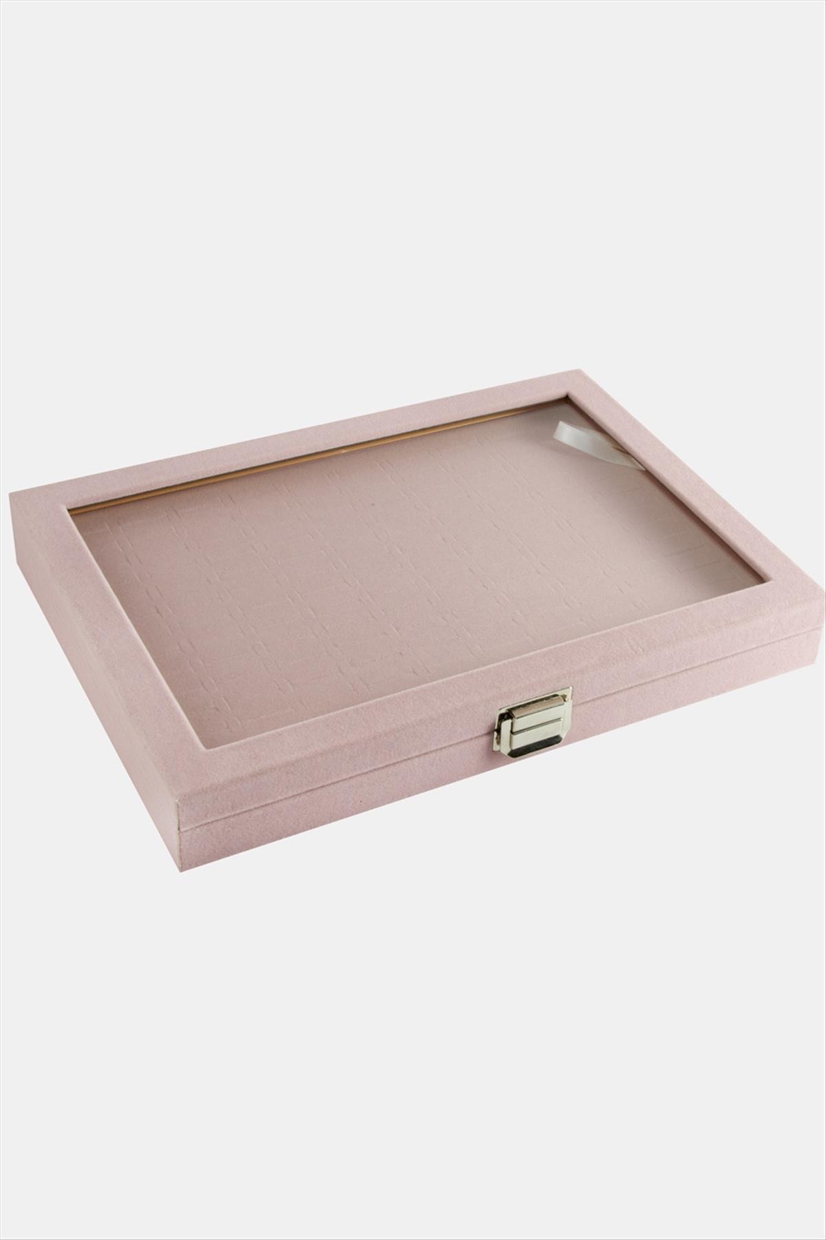 Cam Kapaklı Anfora Kumaş Batırmalı Yüzük Standı 24*34 cm