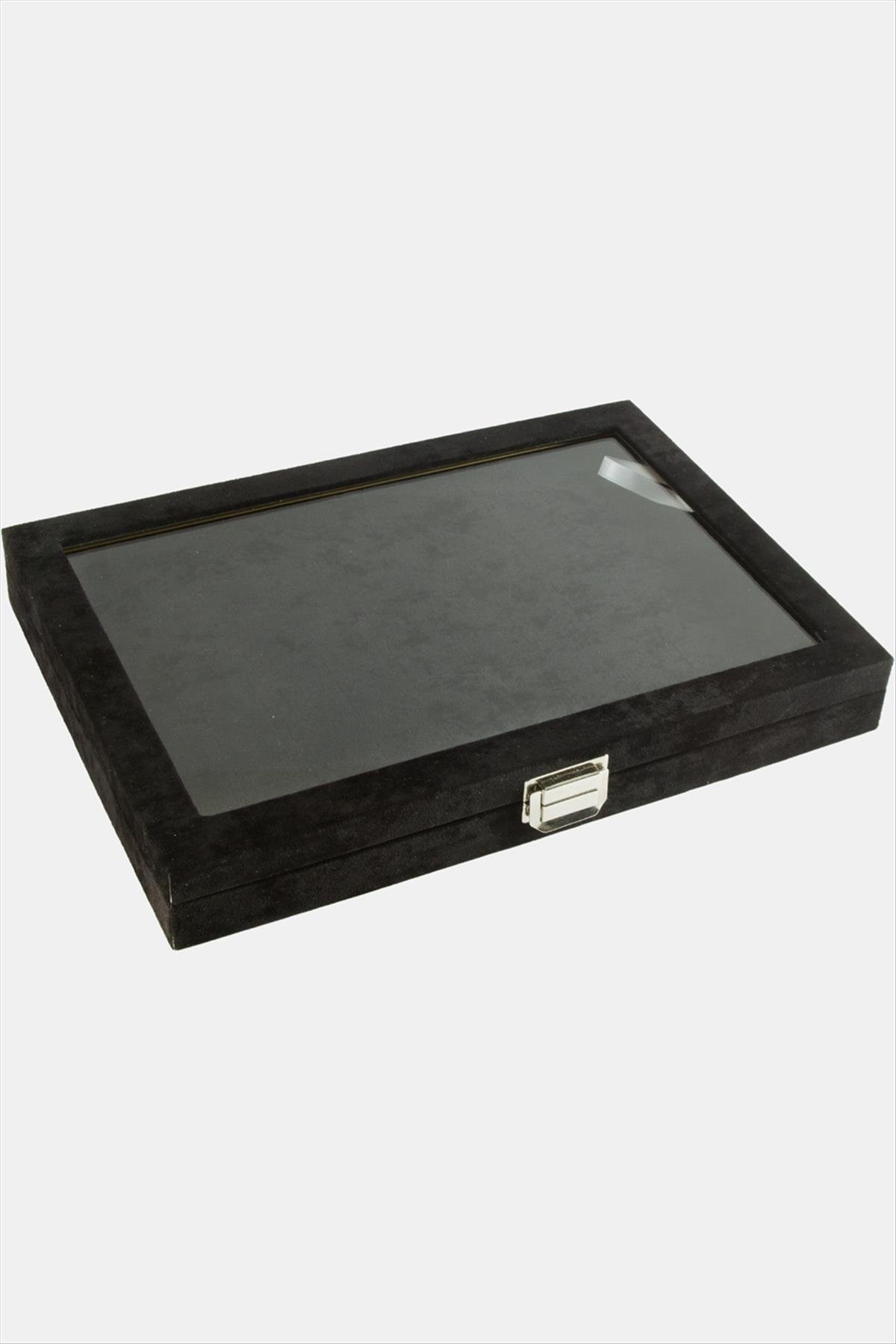 Cam Kapaklı Anfora Kumaş Batırmalı Yüzük Standı 24*34 cm