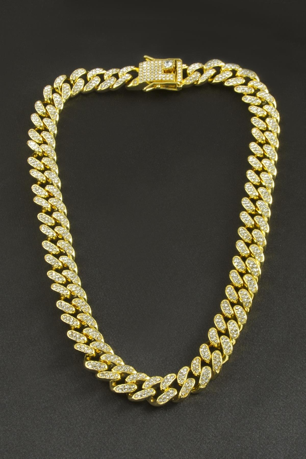 Chain Zirkon Taşlı Lüks Çelik Kolye