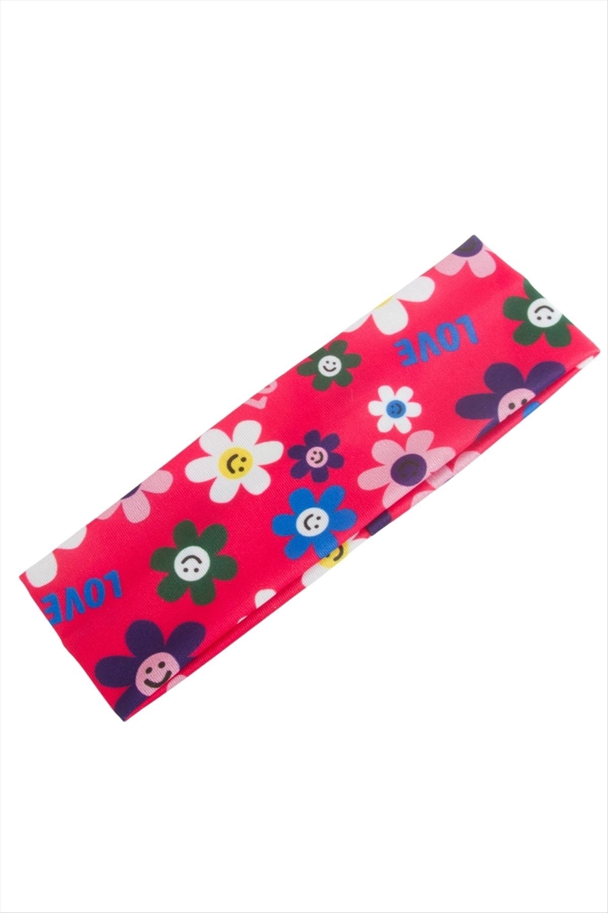 Çiçek Desenli Saç Bandı 6 cm