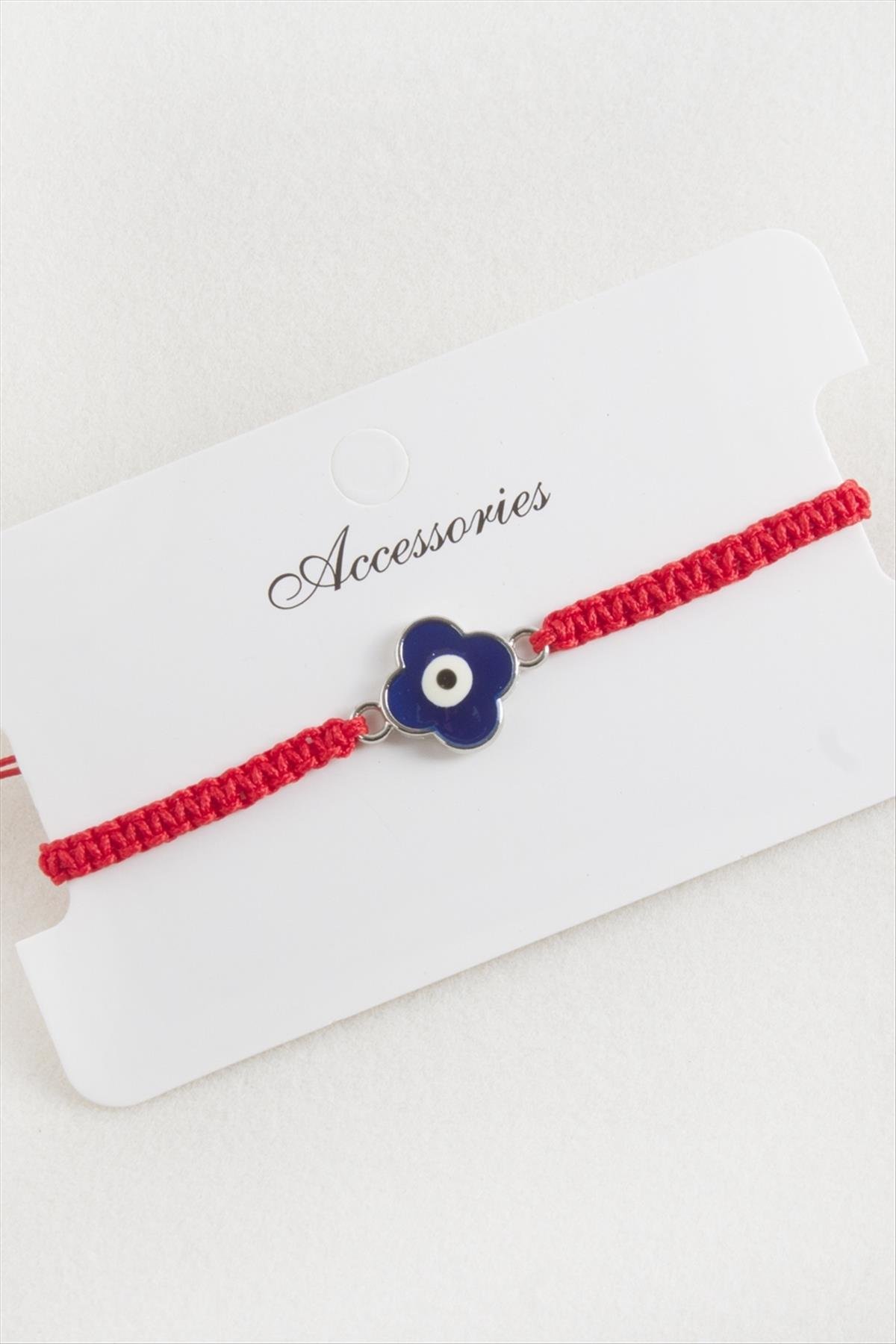 Çiçek Makrome Örgülü Bileklik