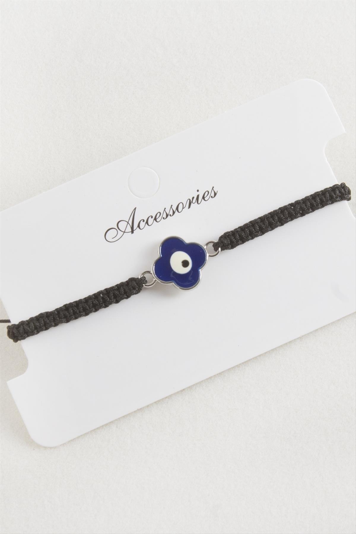 Çiçek Makrome Örgülü Bileklik