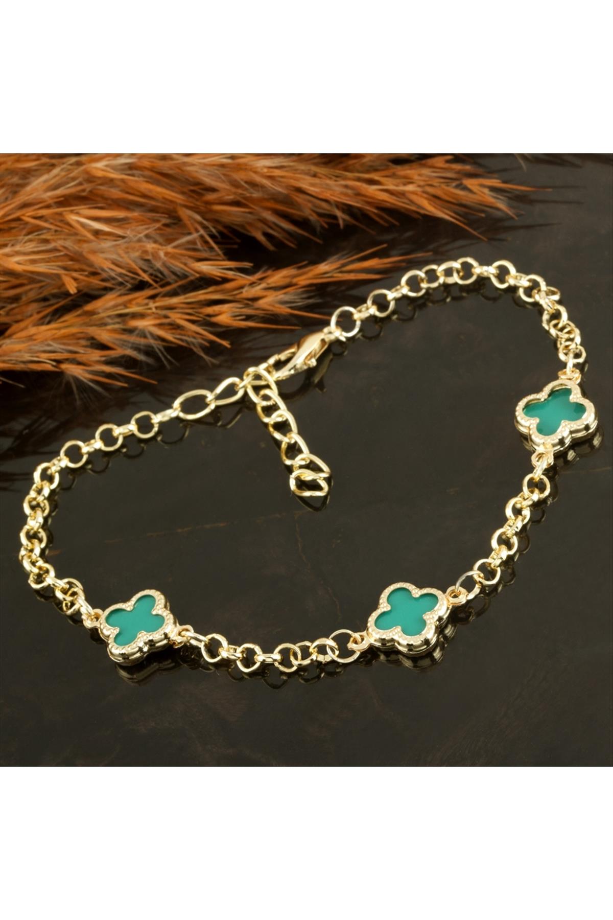 Çiçek Mineli Yeni Sezon Zincir Bileklik