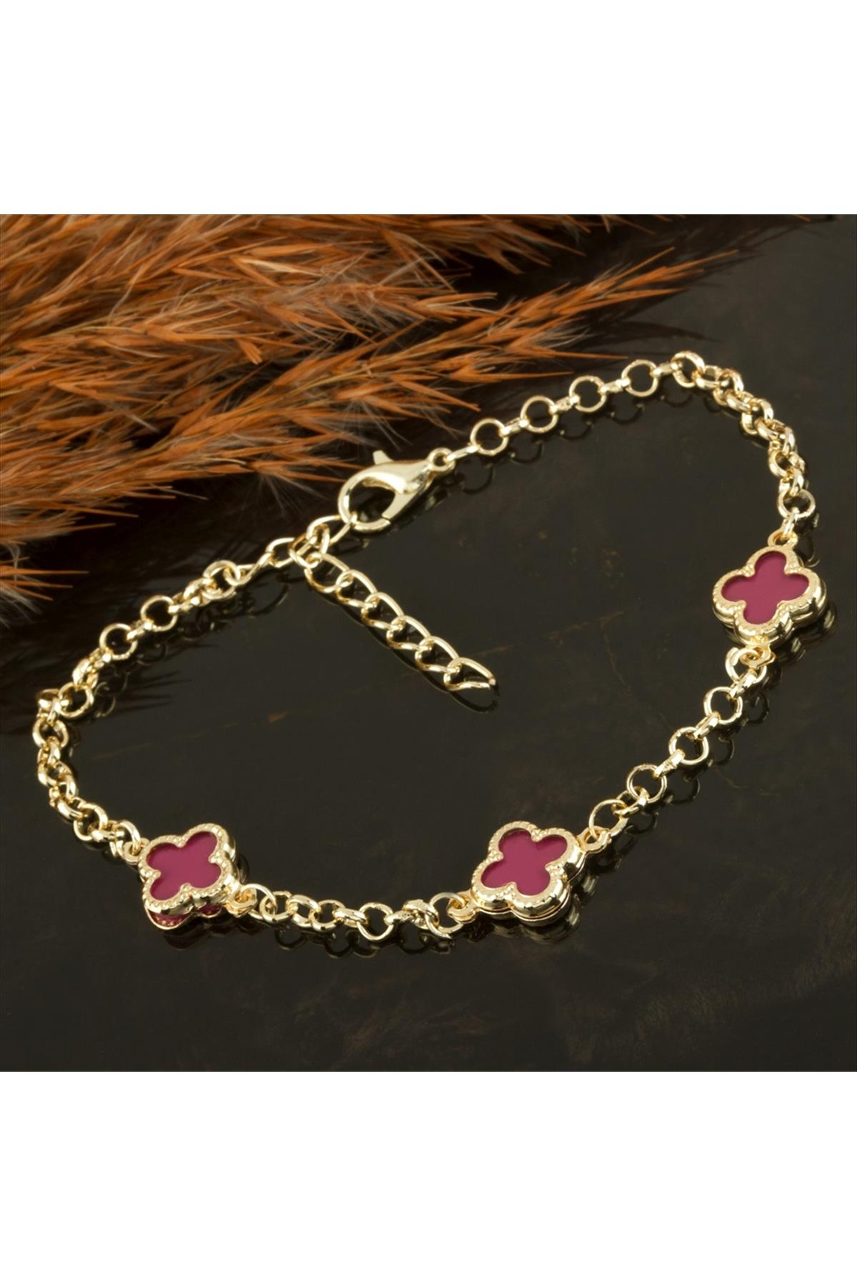 Çiçek Mineli Yeni Sezon Zincir Bileklik