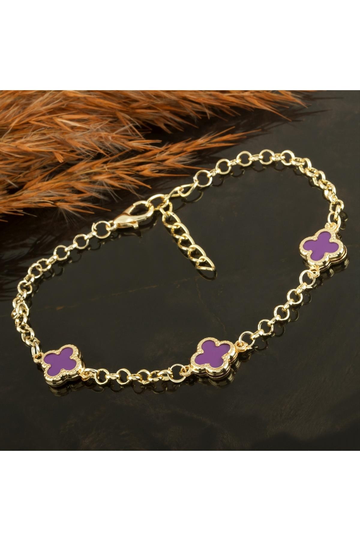 Çiçek Mineli Yeni Sezon Zincir Bileklik