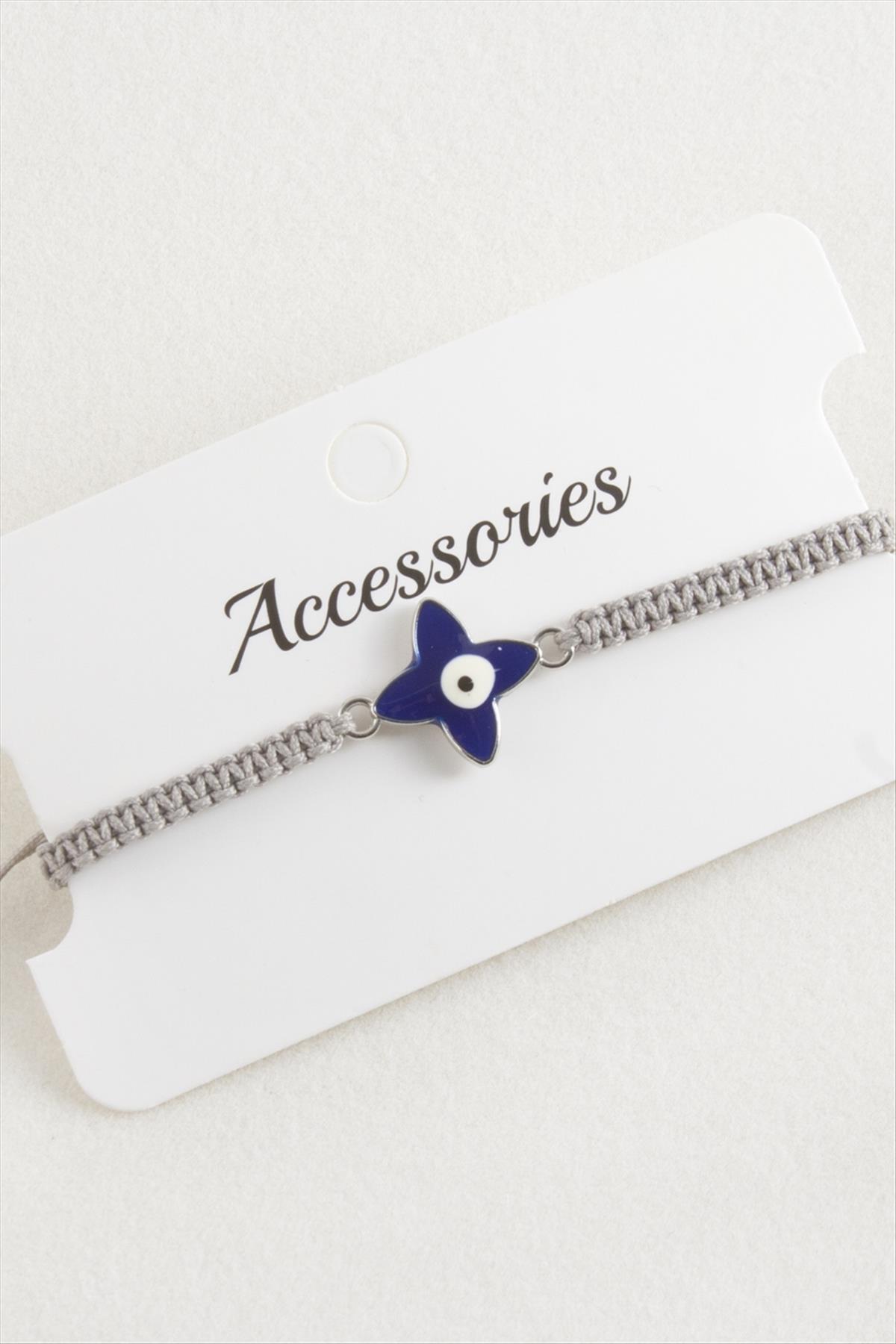 Çiçek Nazar Makrome Örgülü Bileklik