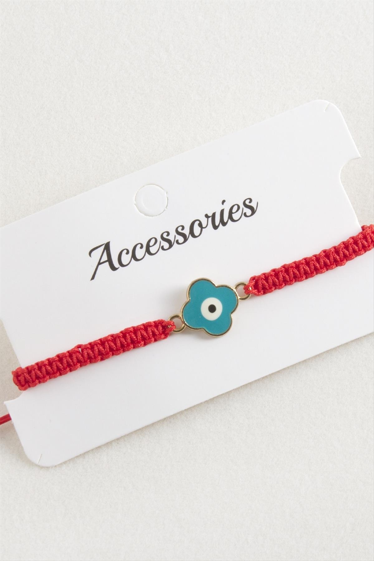 Çiçek Nazar Makrome Örgülü Bileklik