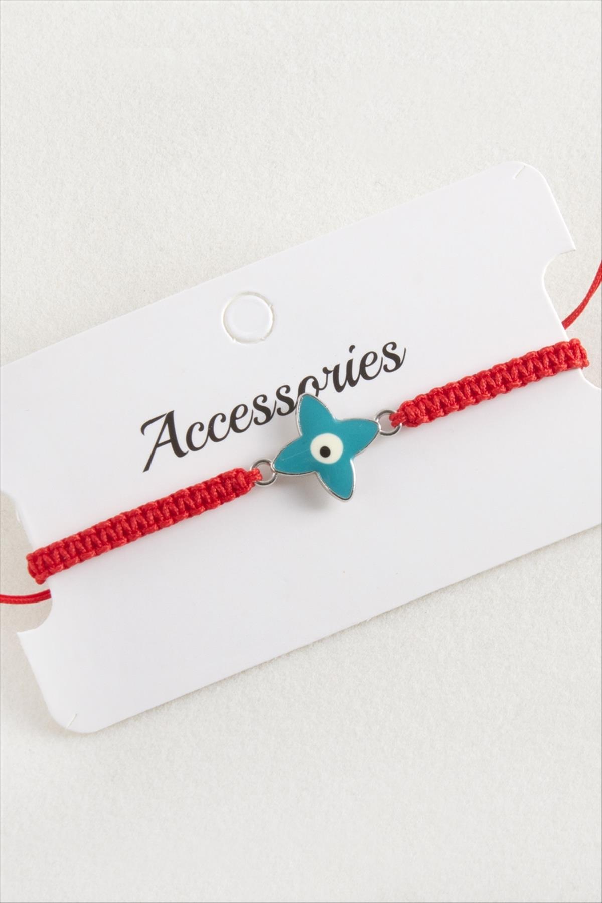 Çiçek Nazar Makrome Örgülü Bileklik