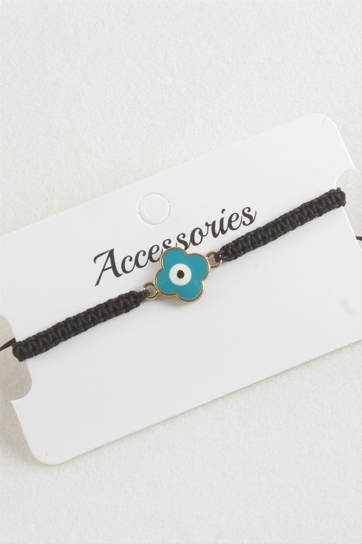 Çiçek Nazar Makrome Örgülü Bileklik