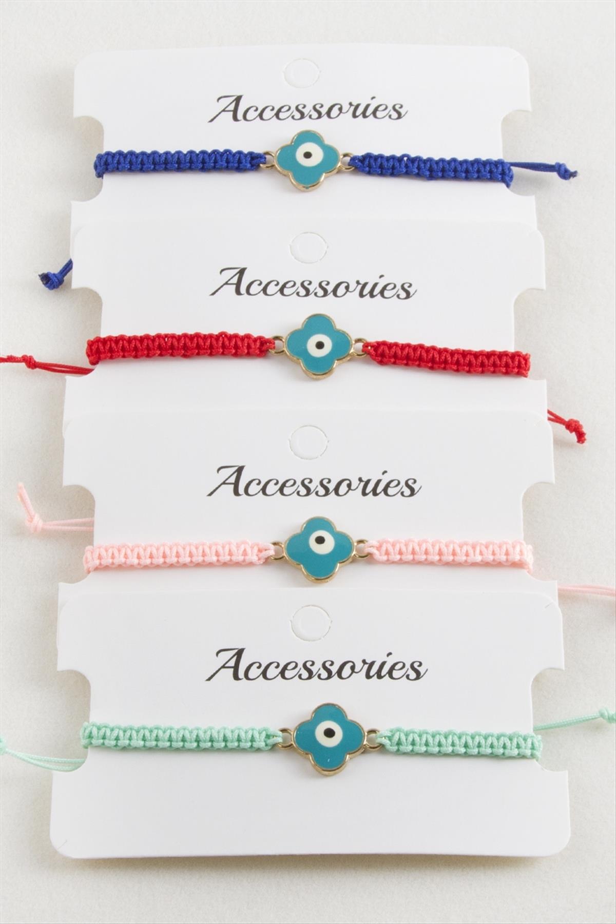 Çiçek Nazar Makrome Örgülü Bileklik