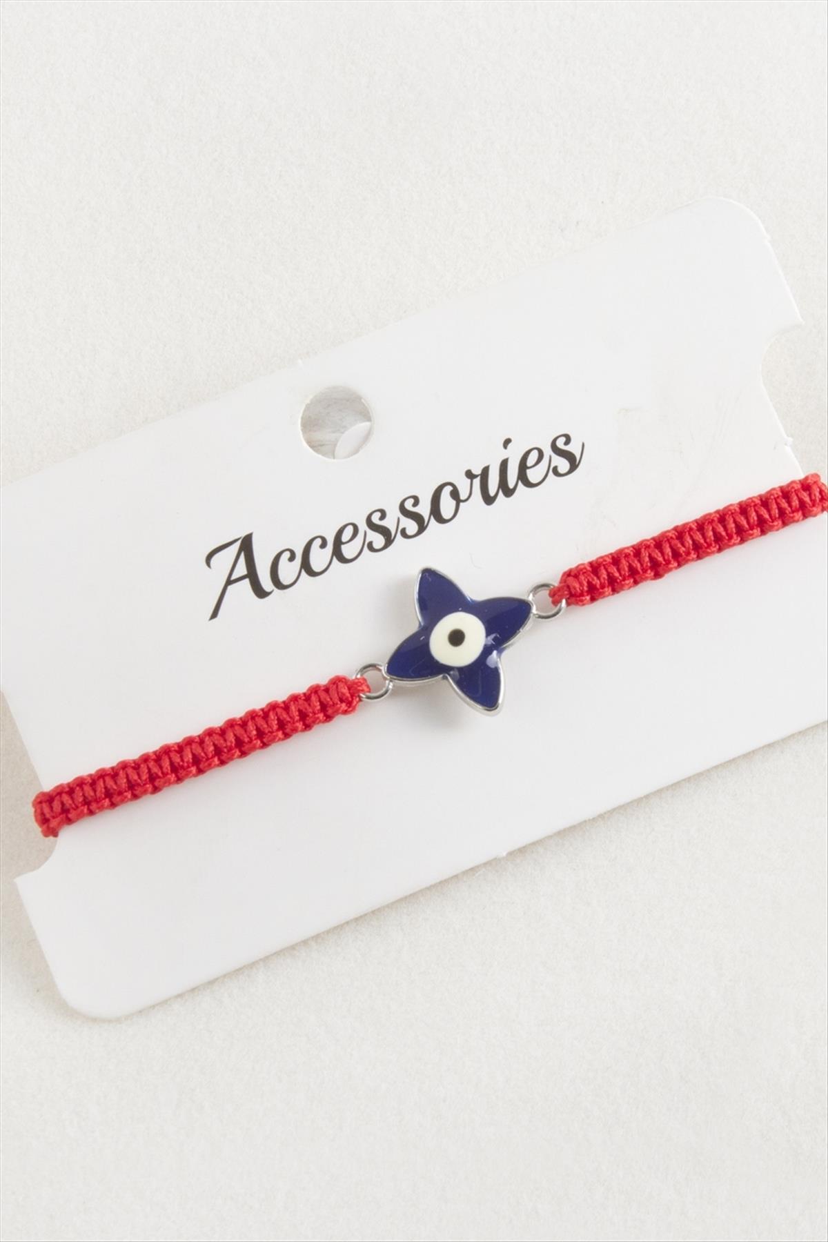 Çiçek Nazar Makrome Örgülü Bileklik