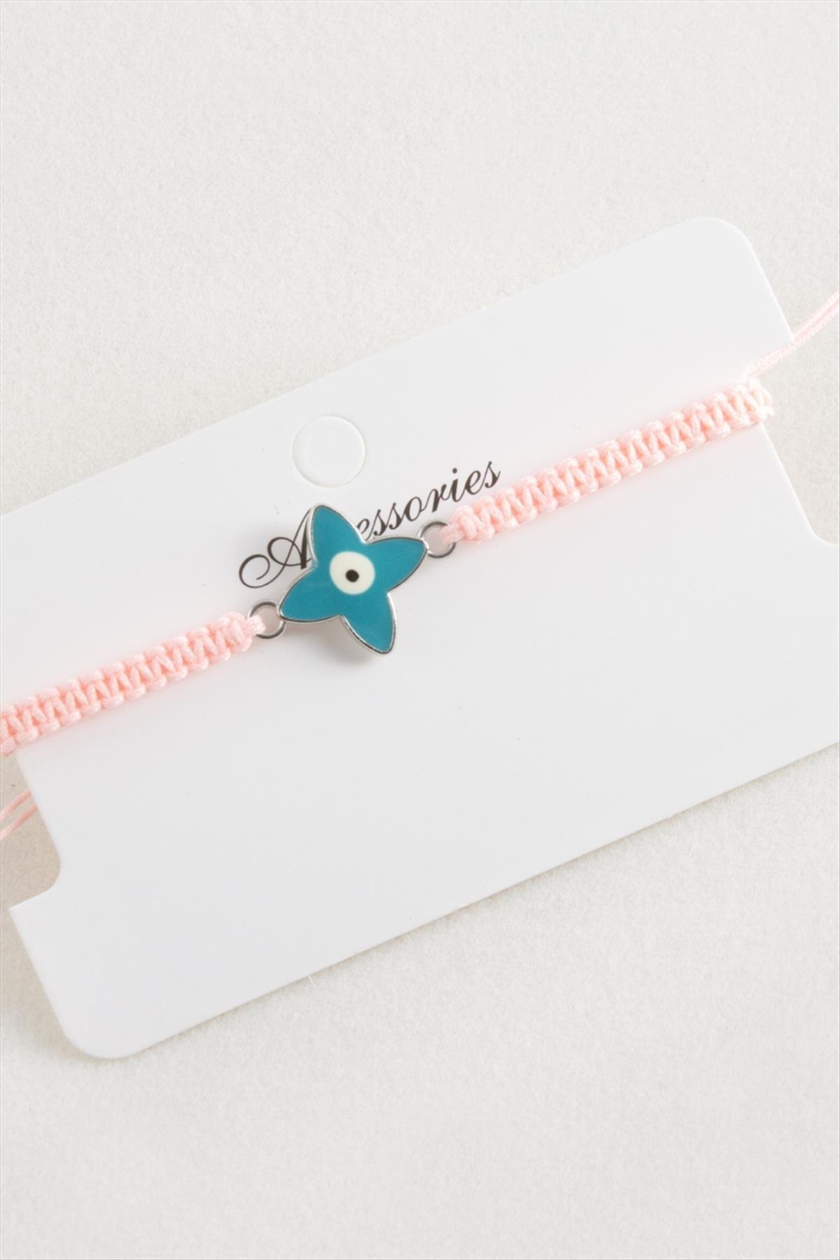 Çiçek Nazar Makrome Örgülü Bileklik