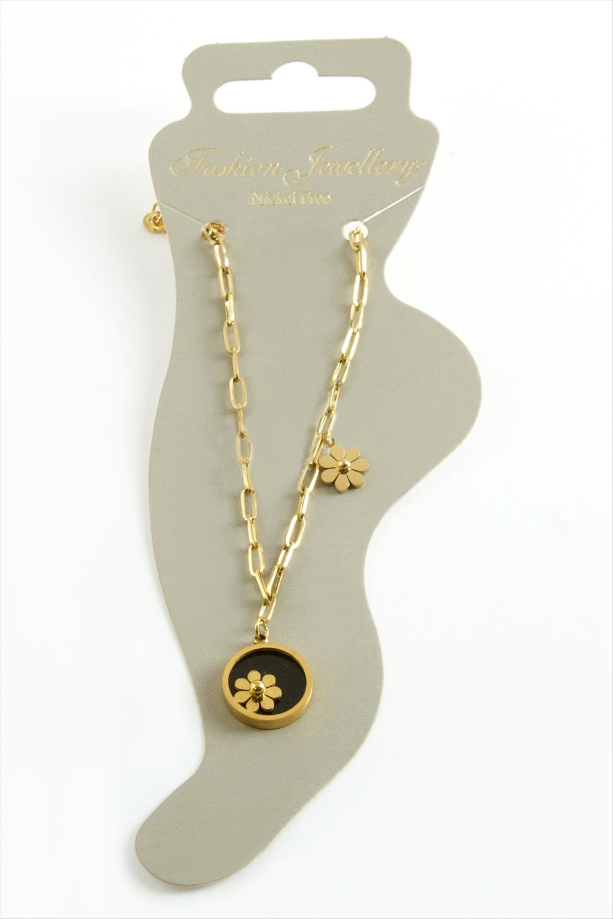 Çiçek Sedef Lüks Çelik Halhal