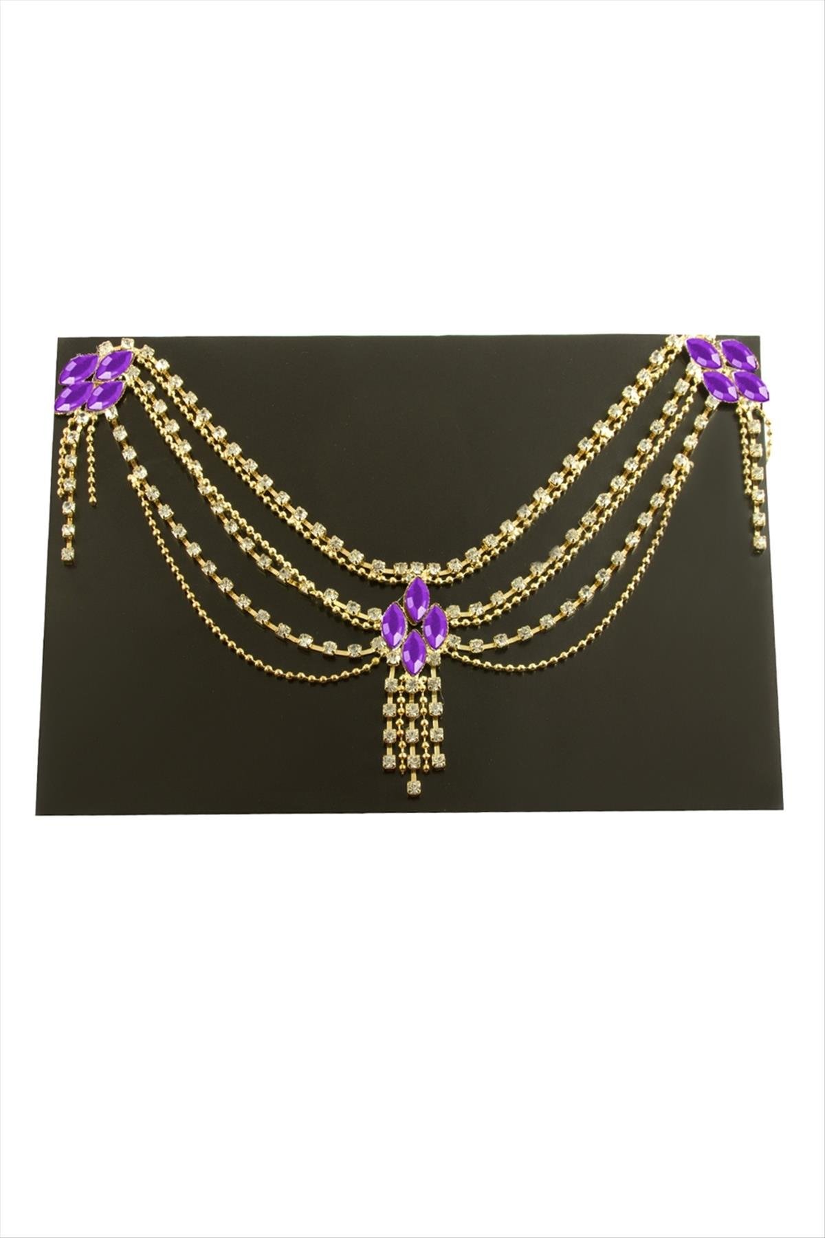 Çiçek Şerit Taşlı Alınlık