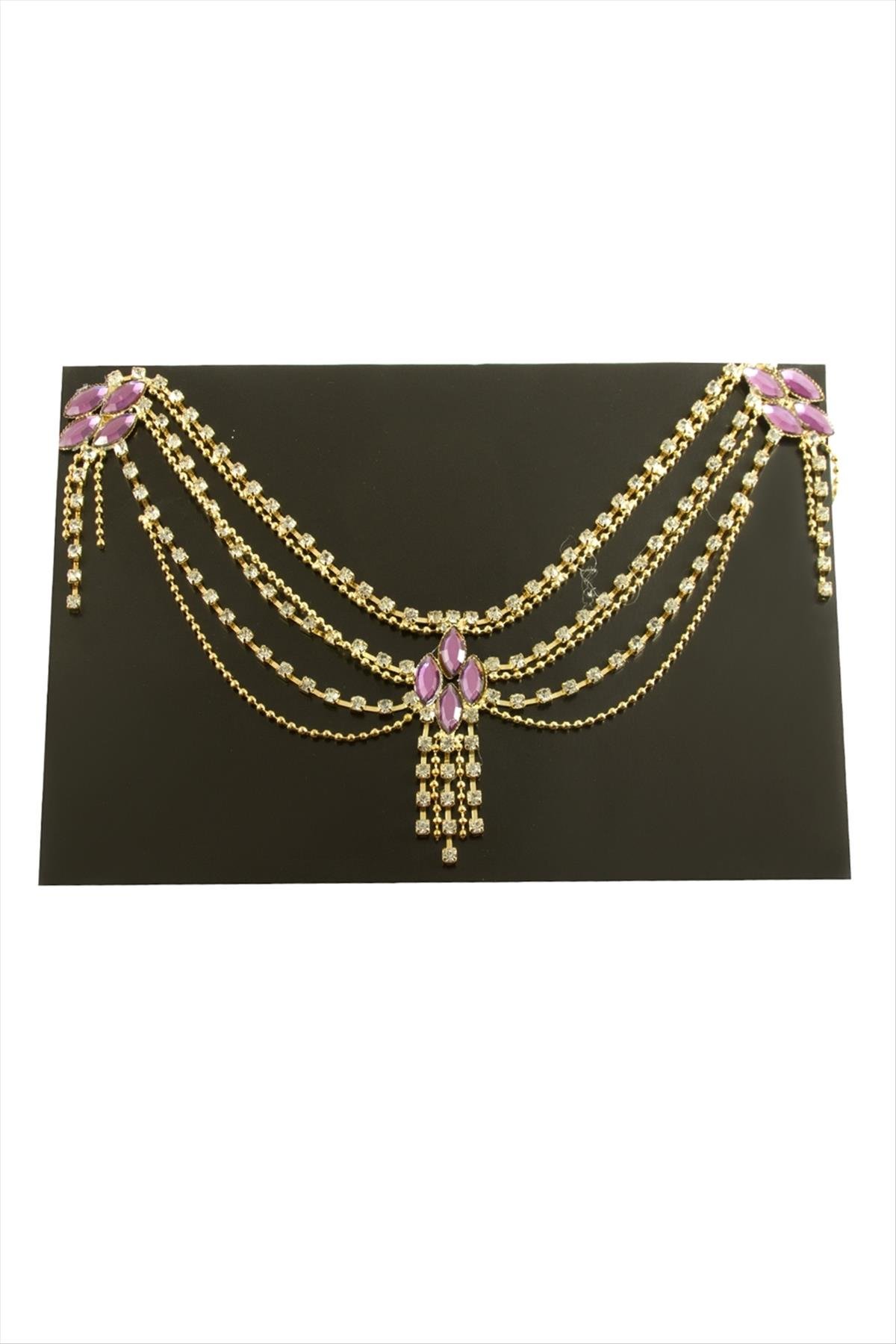 Çiçek Şerit Taşlı Alınlık