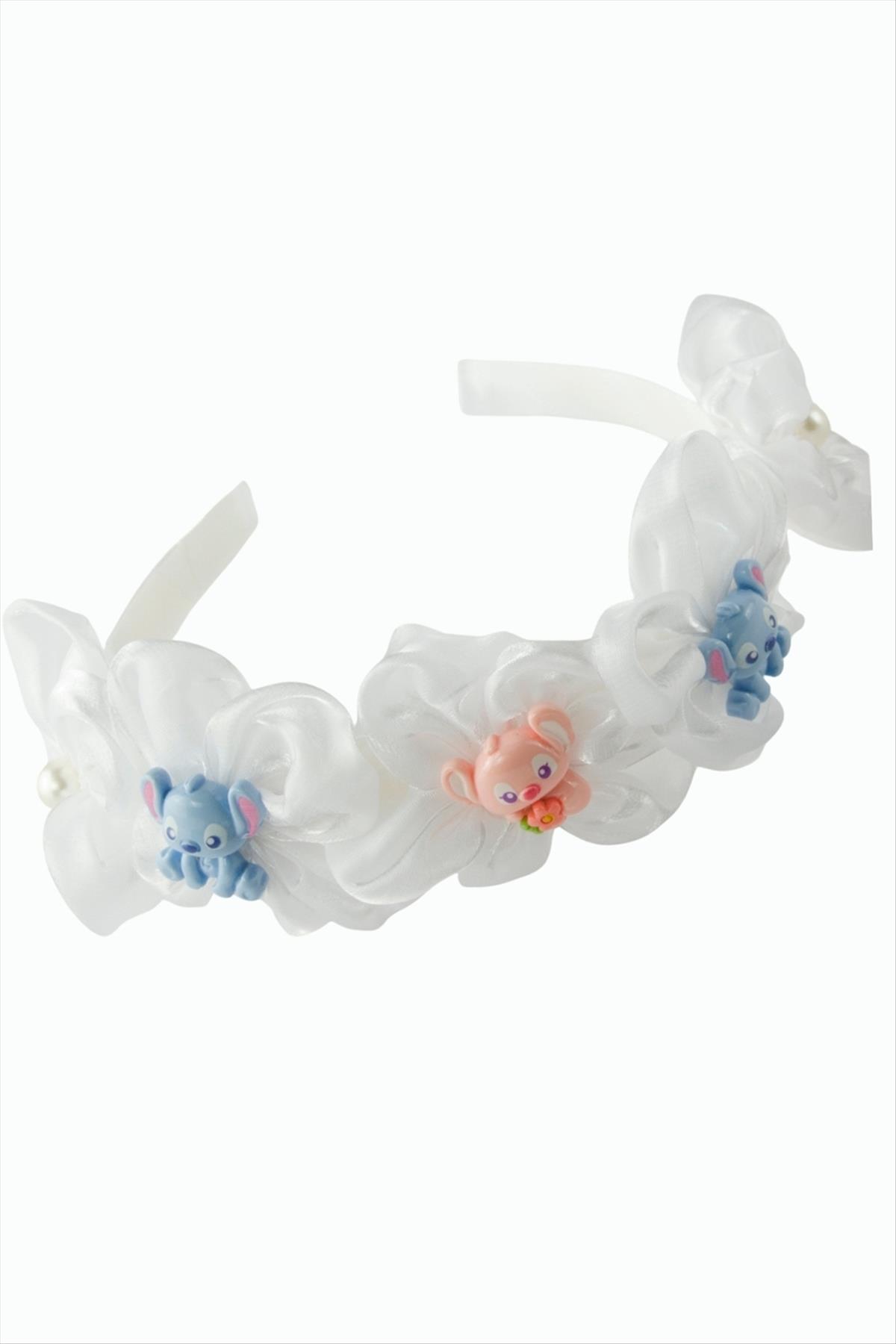 Çiçek Tavşancık Tüllü Çocuk Taç