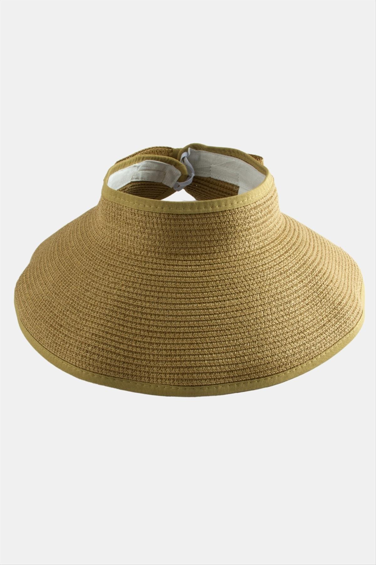 Cırtcırtlı Hasır Plaj Şapkası