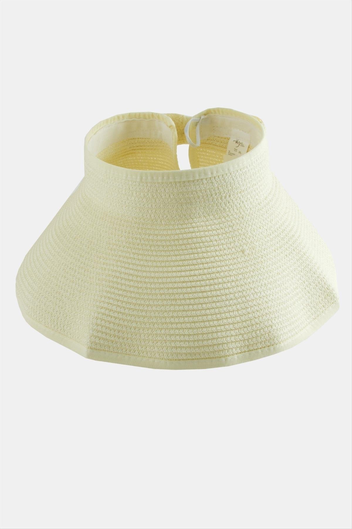 Cırtcırtlı Hasır Plaj Şapkası