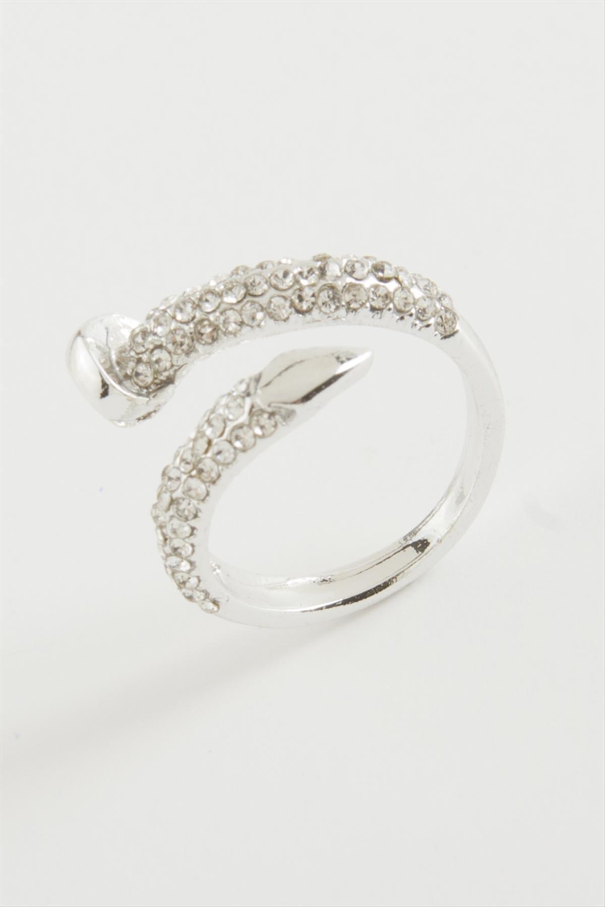 Çivi Zirkon Taşlı Yüzük