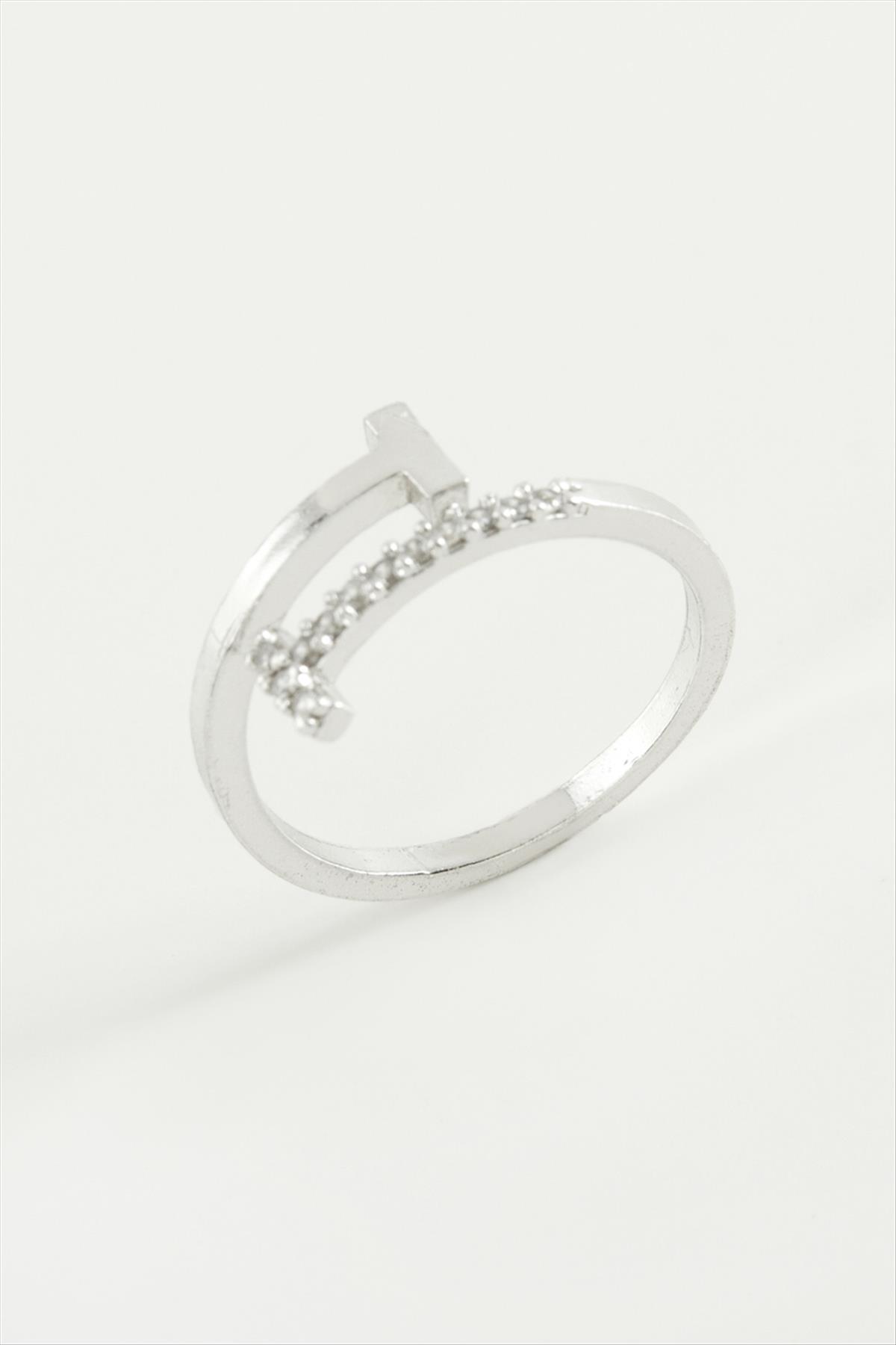 Çivi Zirkon Taşlı Yüzük