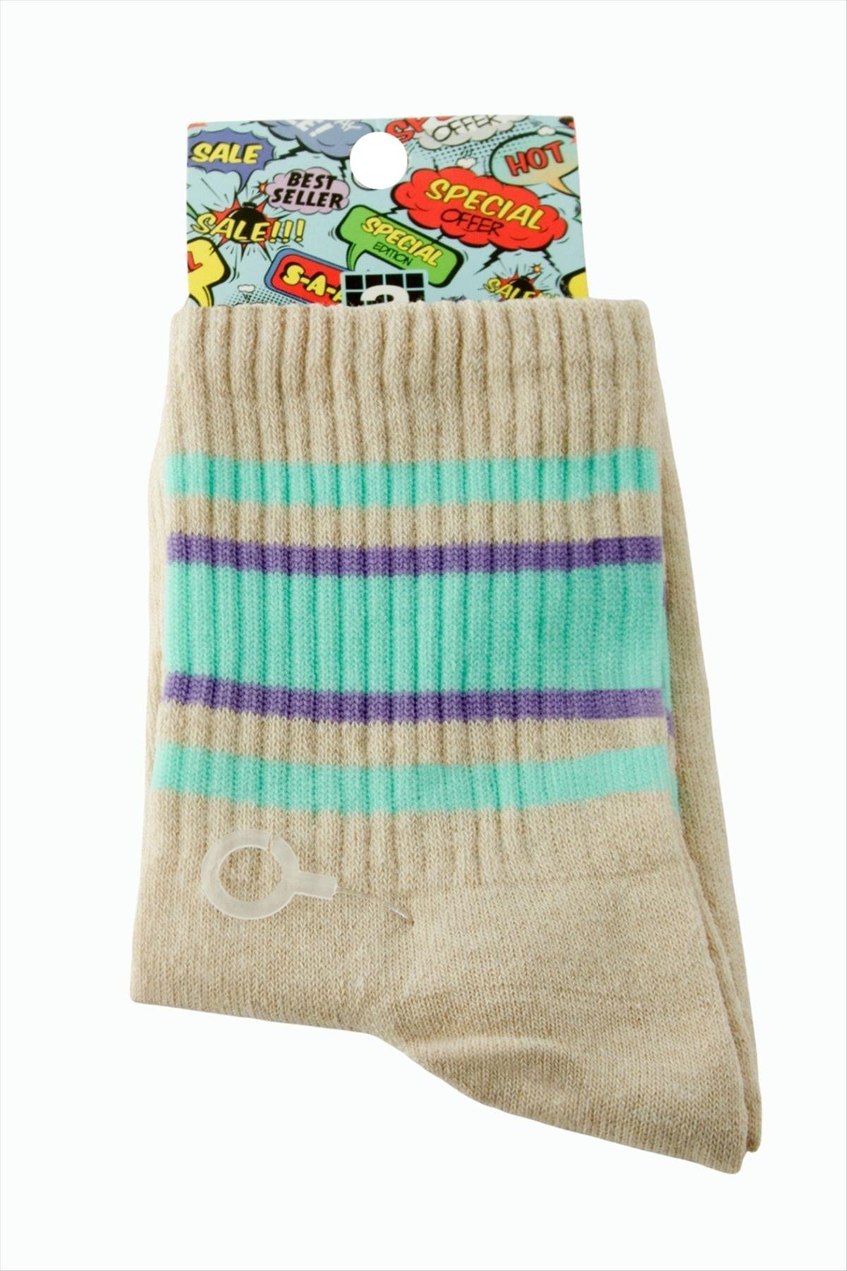 Çizgili Kolej Çorap 8*28
