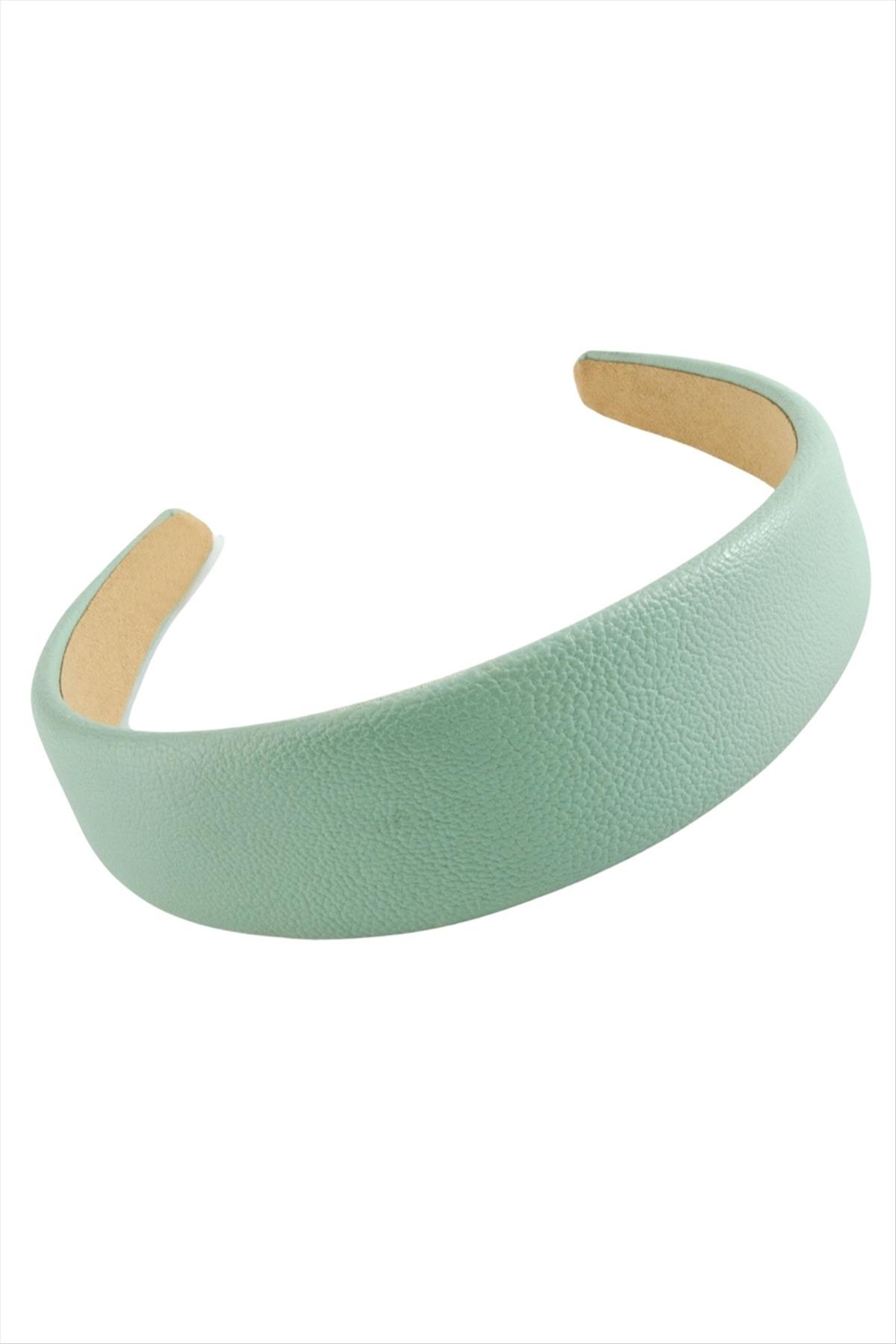 Çizgili Oval Deri Taç