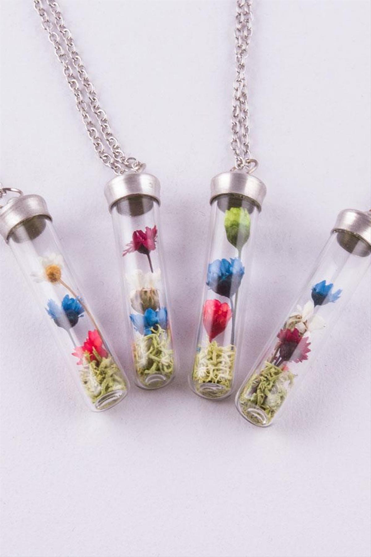 Çuvuk Mantar Tıpalı Fanus Canlı Kolye