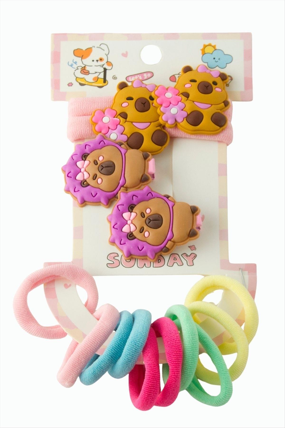 Çzgflm Karakteri Çocuk Lastikli Pens Toka 8 Adet