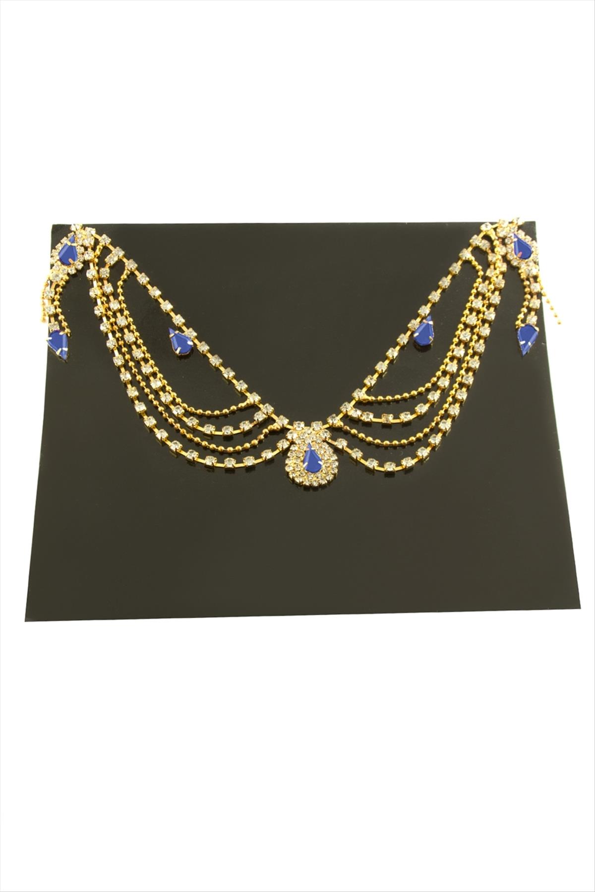 Damla Şerit Taşlı Alınlık