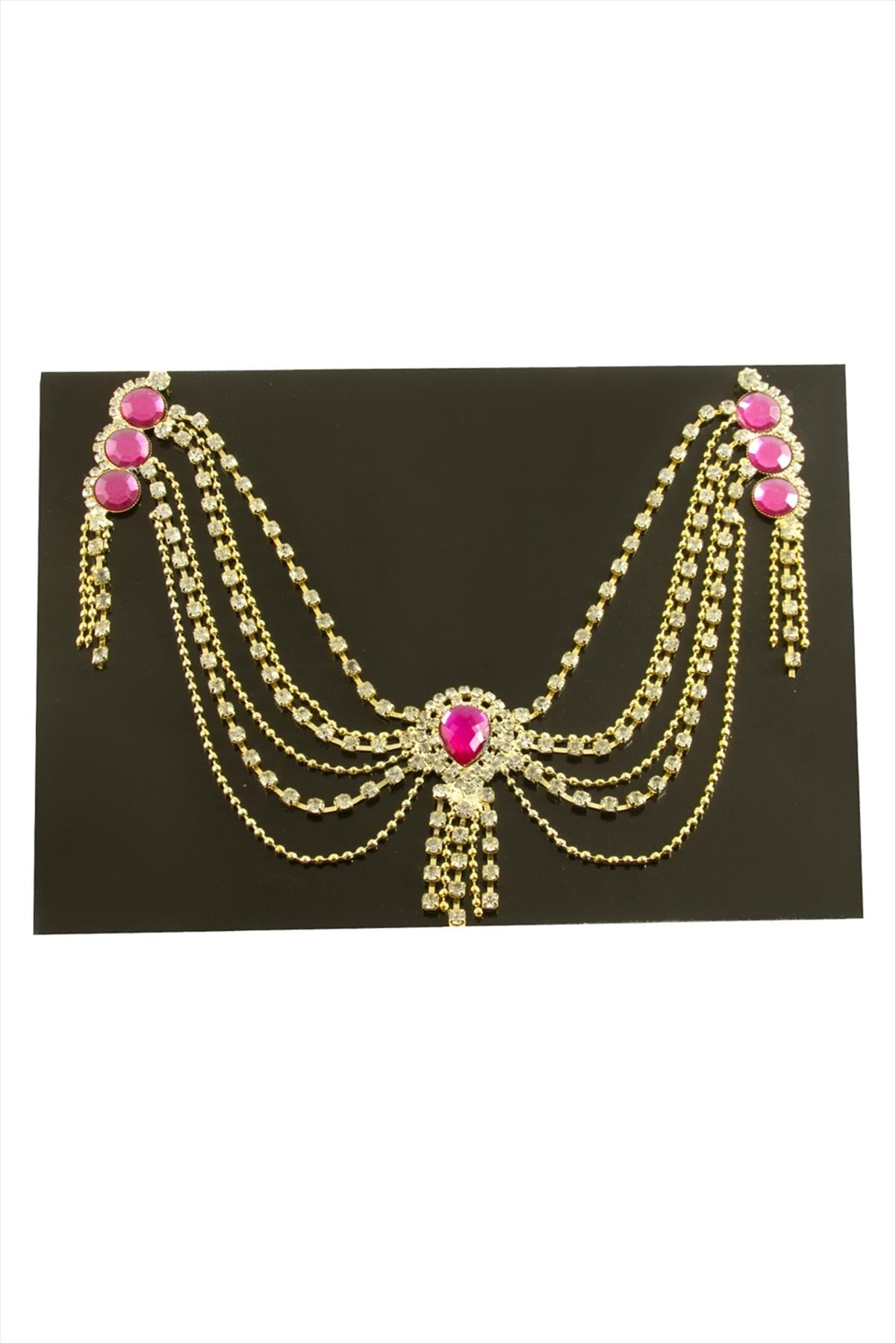 Damla Şerit Taşlı Alınlık