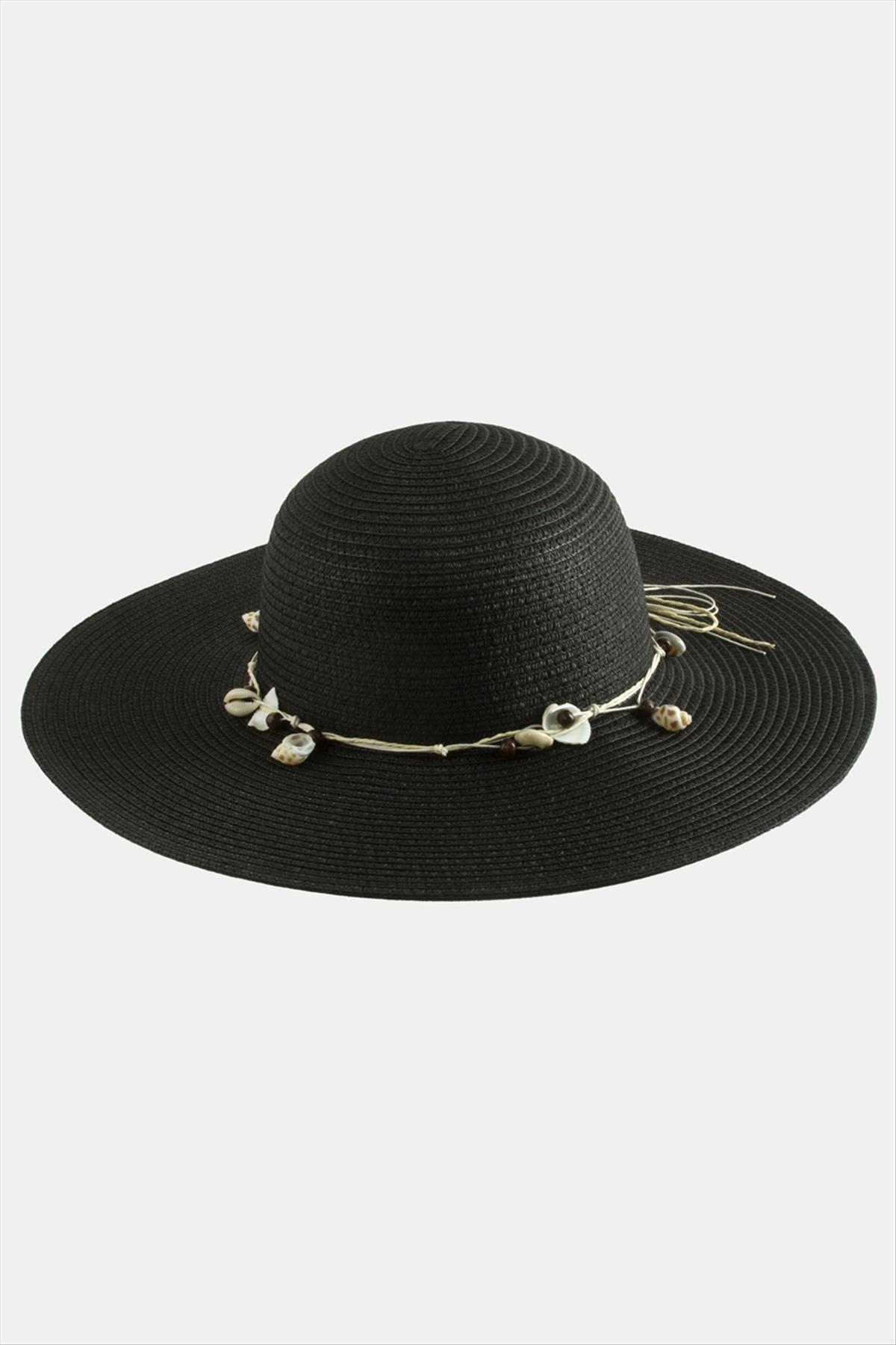 Deniz Kabuğu Hasır Plaj Şapkası