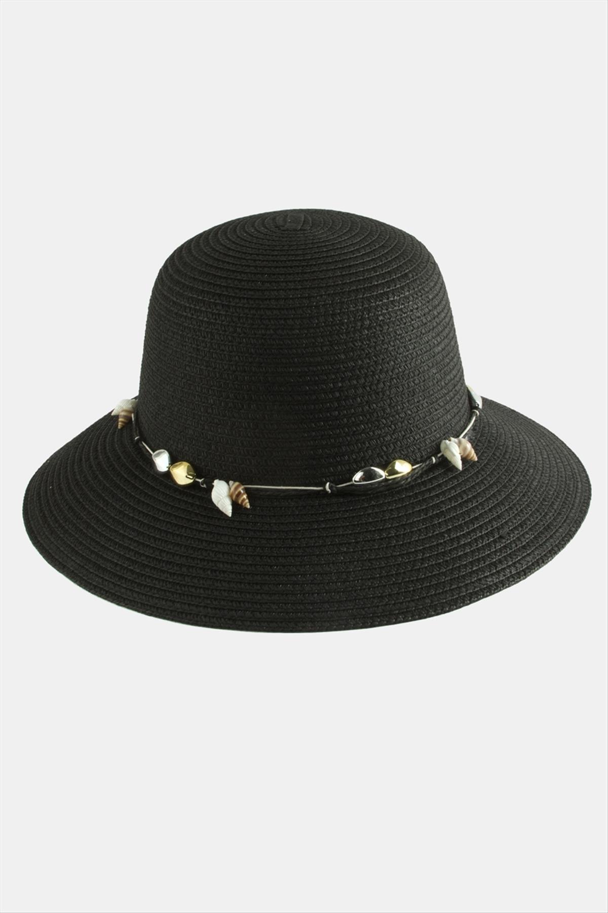 Deniz Kabuğu Hasır Şapka