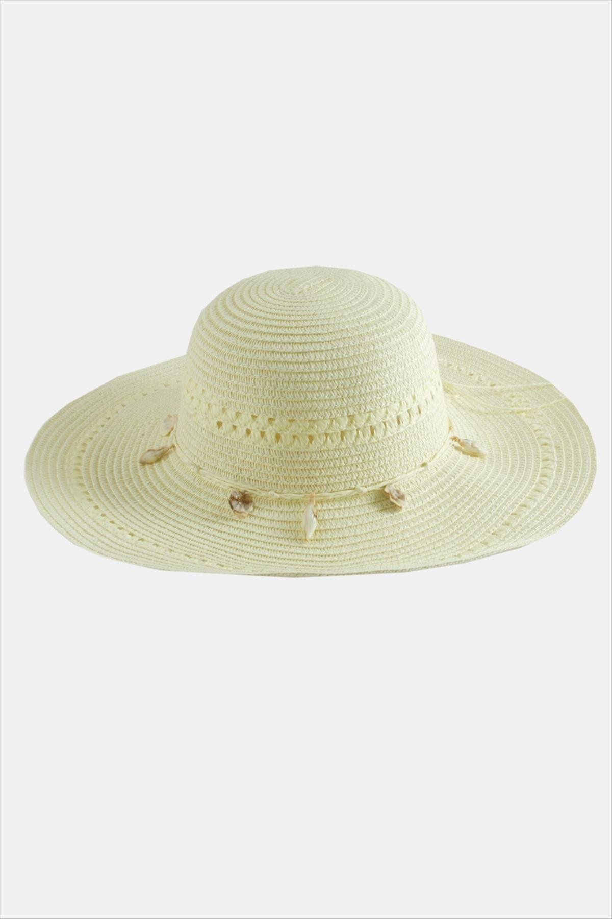 Deniz Kabuğu Hasır Şapka