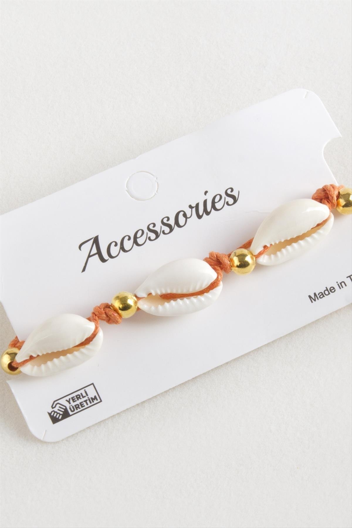 Deniz Kabuğu Makrome İp Bileklik