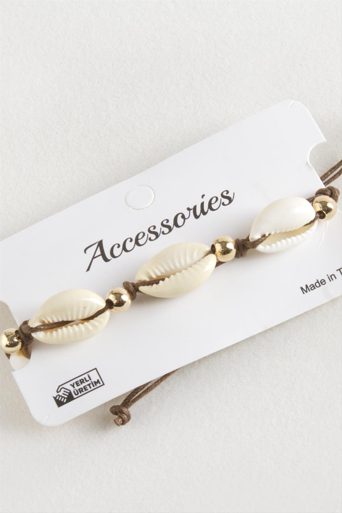 Deniz Kabuğu Makrome İp Bileklik