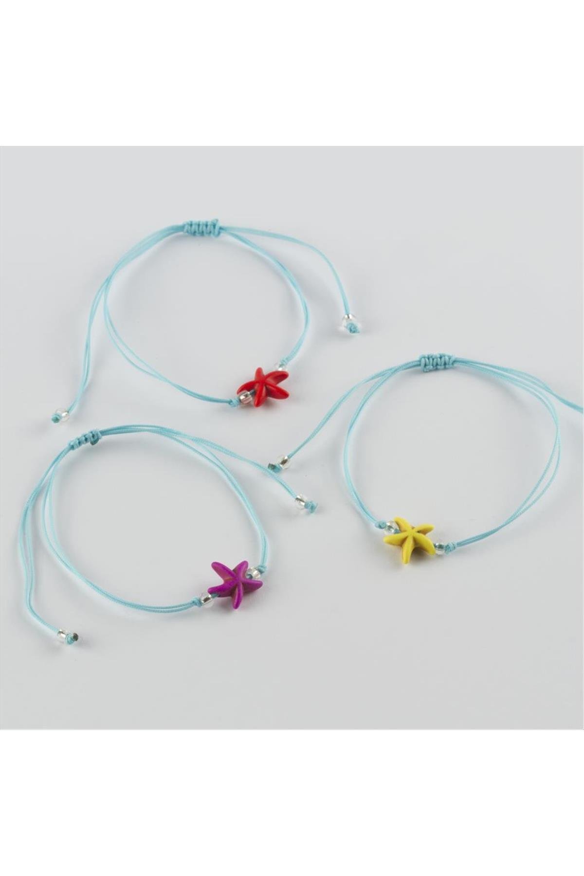 Deniz Yıldızı Figürlü Turkuaz Taşlı Bileklik