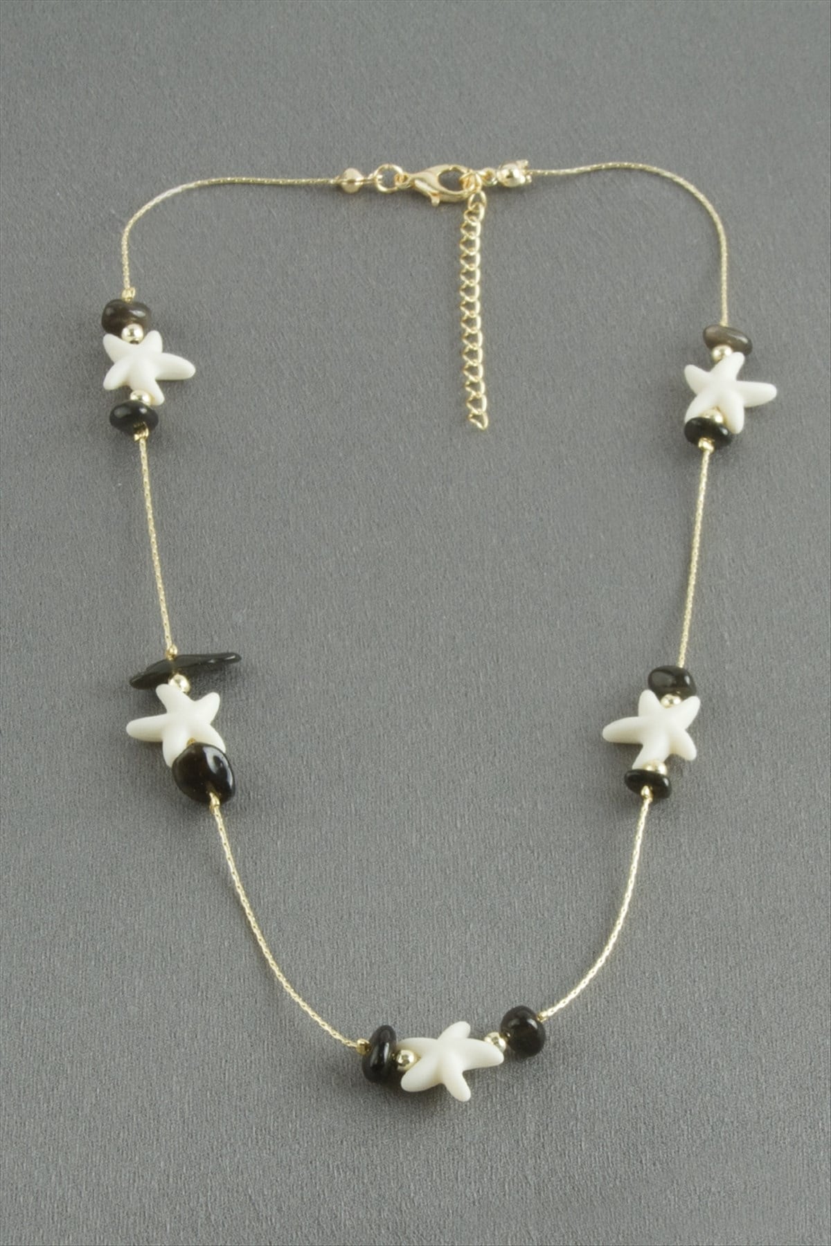 Deniz Yıldızı Kırık Doğaltaş Kolye