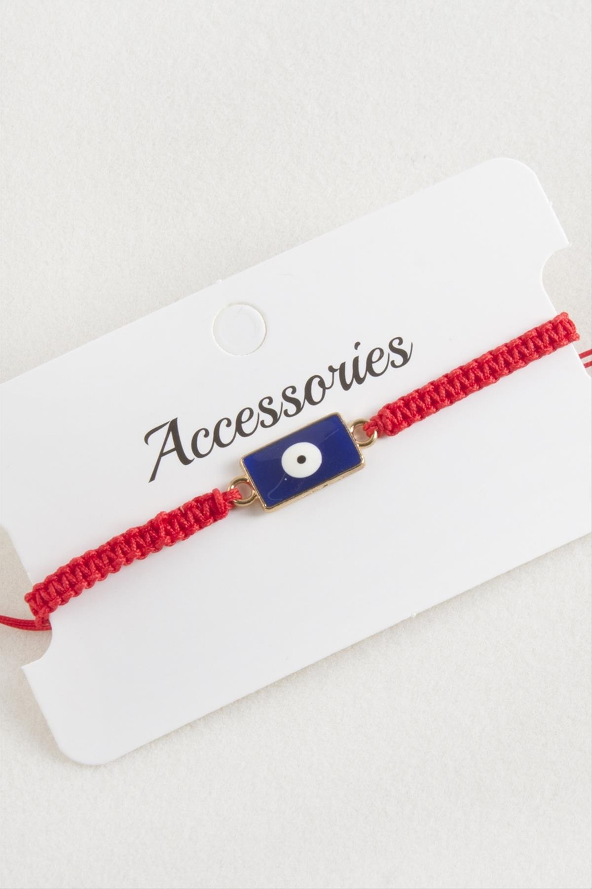 Dikdörtgen Makrome Örgülü Bileklik