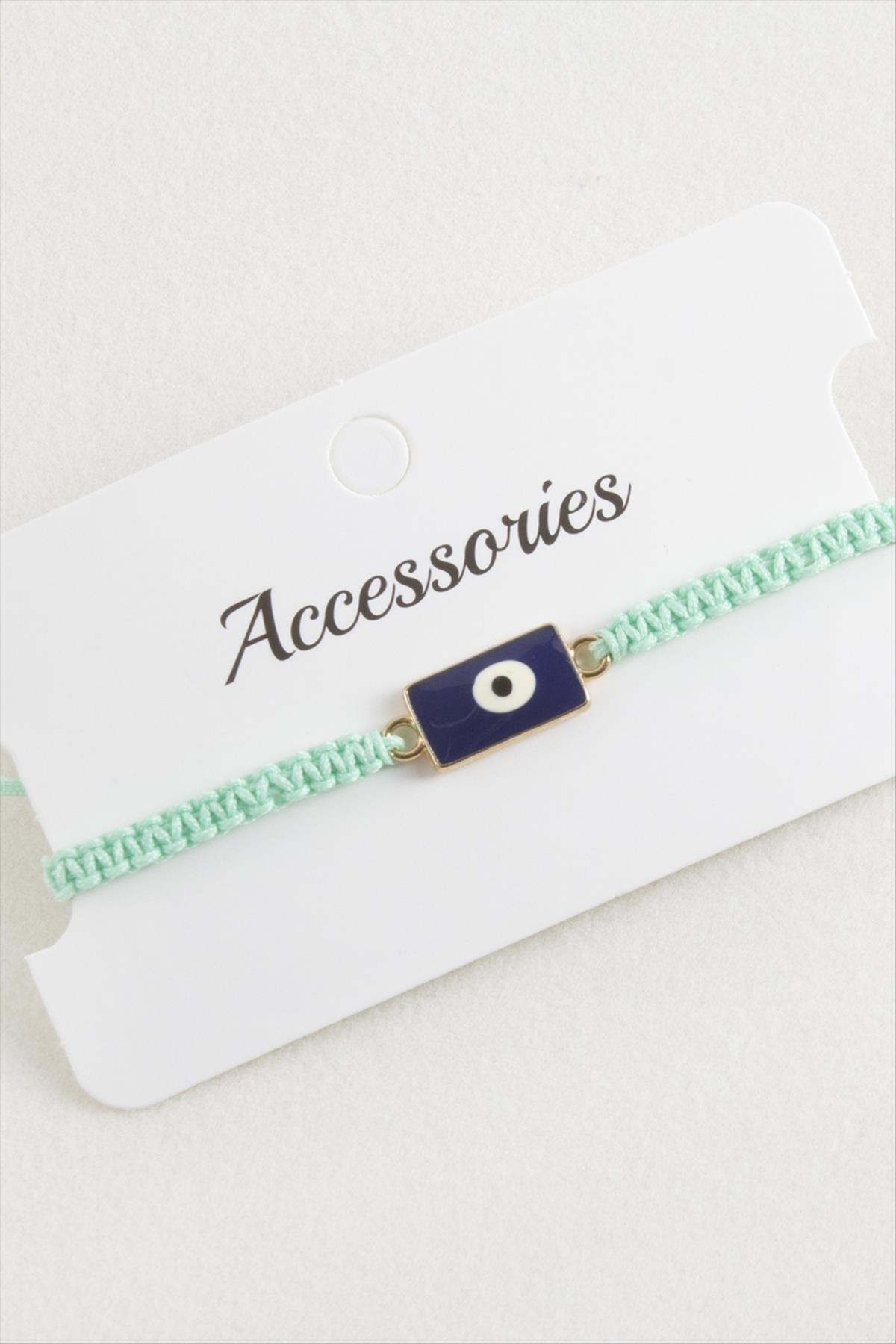 Dikdörtgen Makrome Örgülü Bileklik