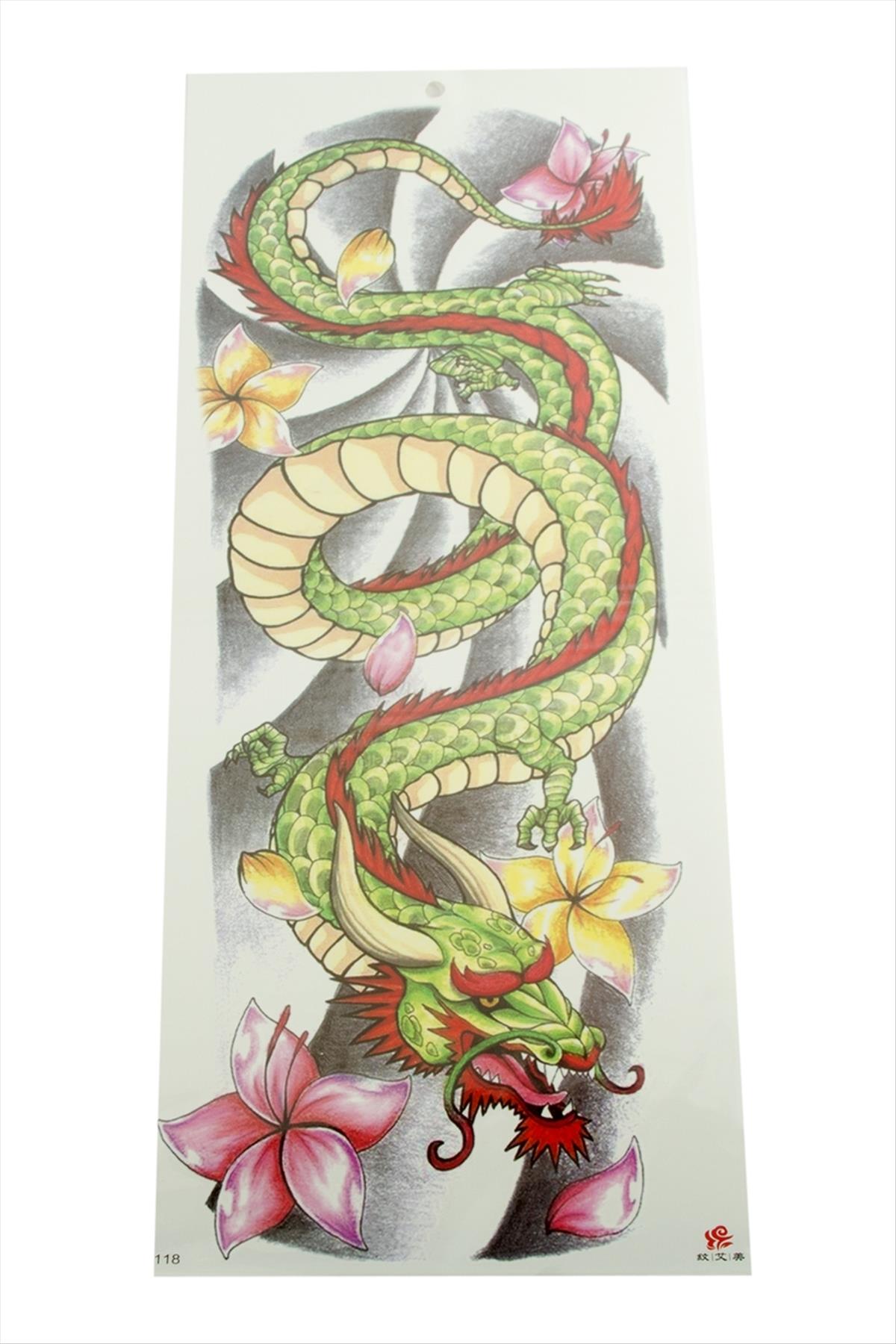 Ejderha Tattoo Kol Dövme Sticker