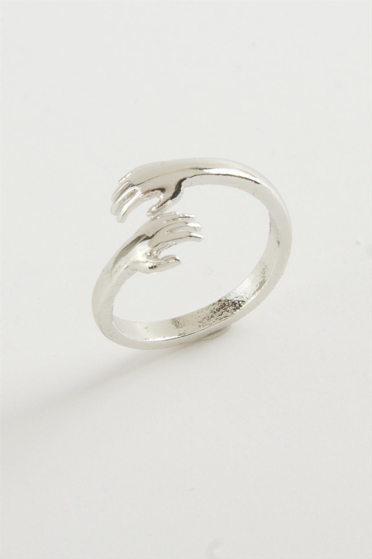 El Figürlü Metal Yüzük