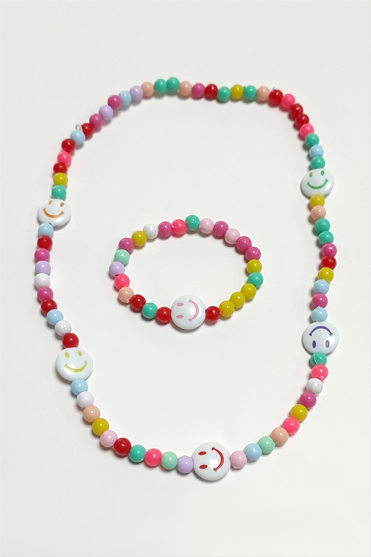 Emoji Boncuk Çocuk Set Kolye
