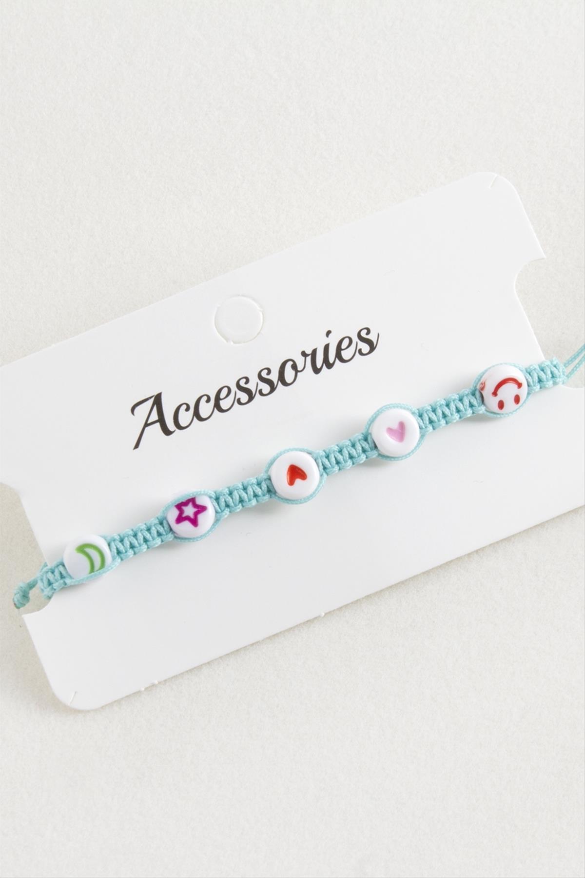 Emoji Makrome Örgülü Bileklik