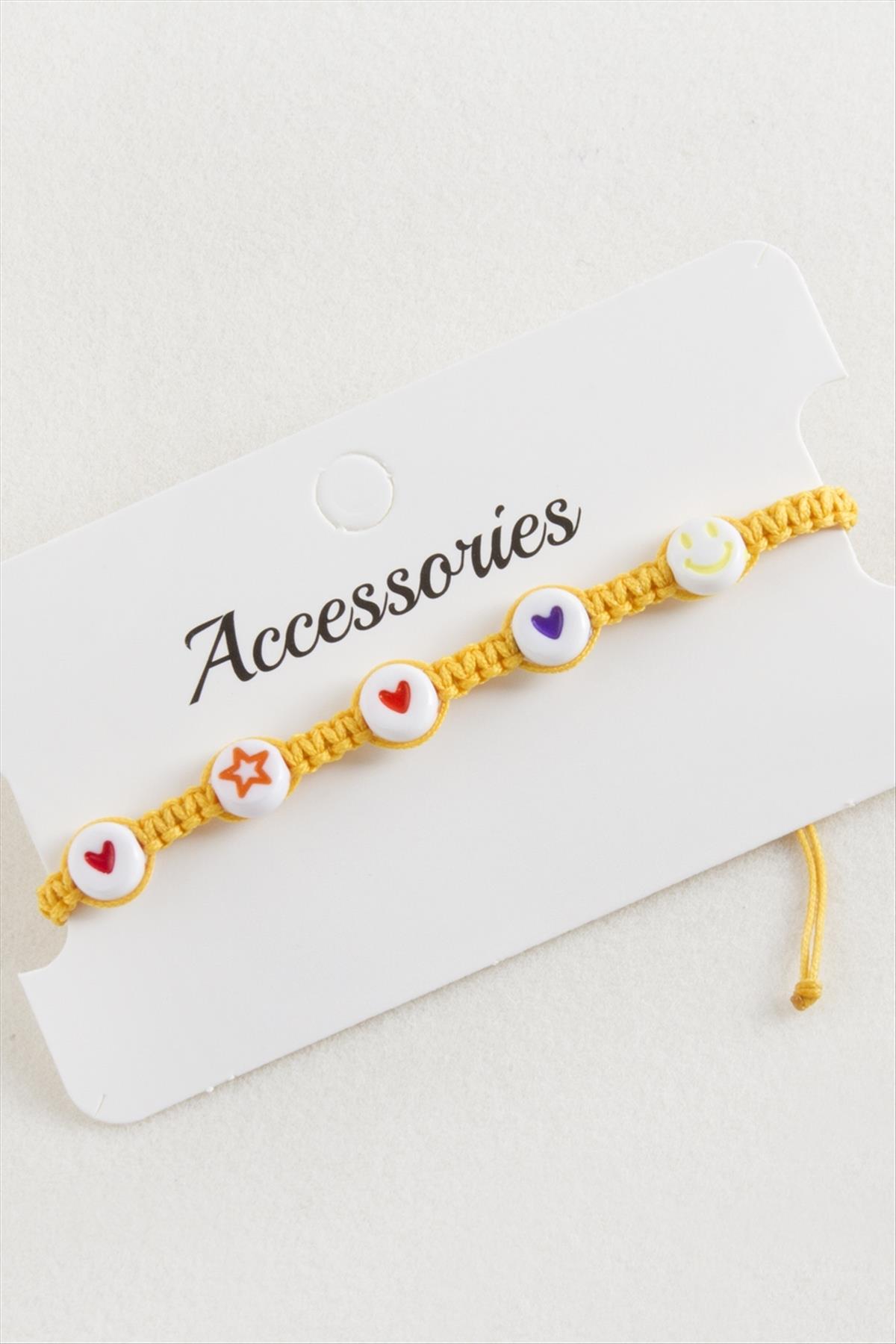 Emoji Makrome Örgülü Bileklik