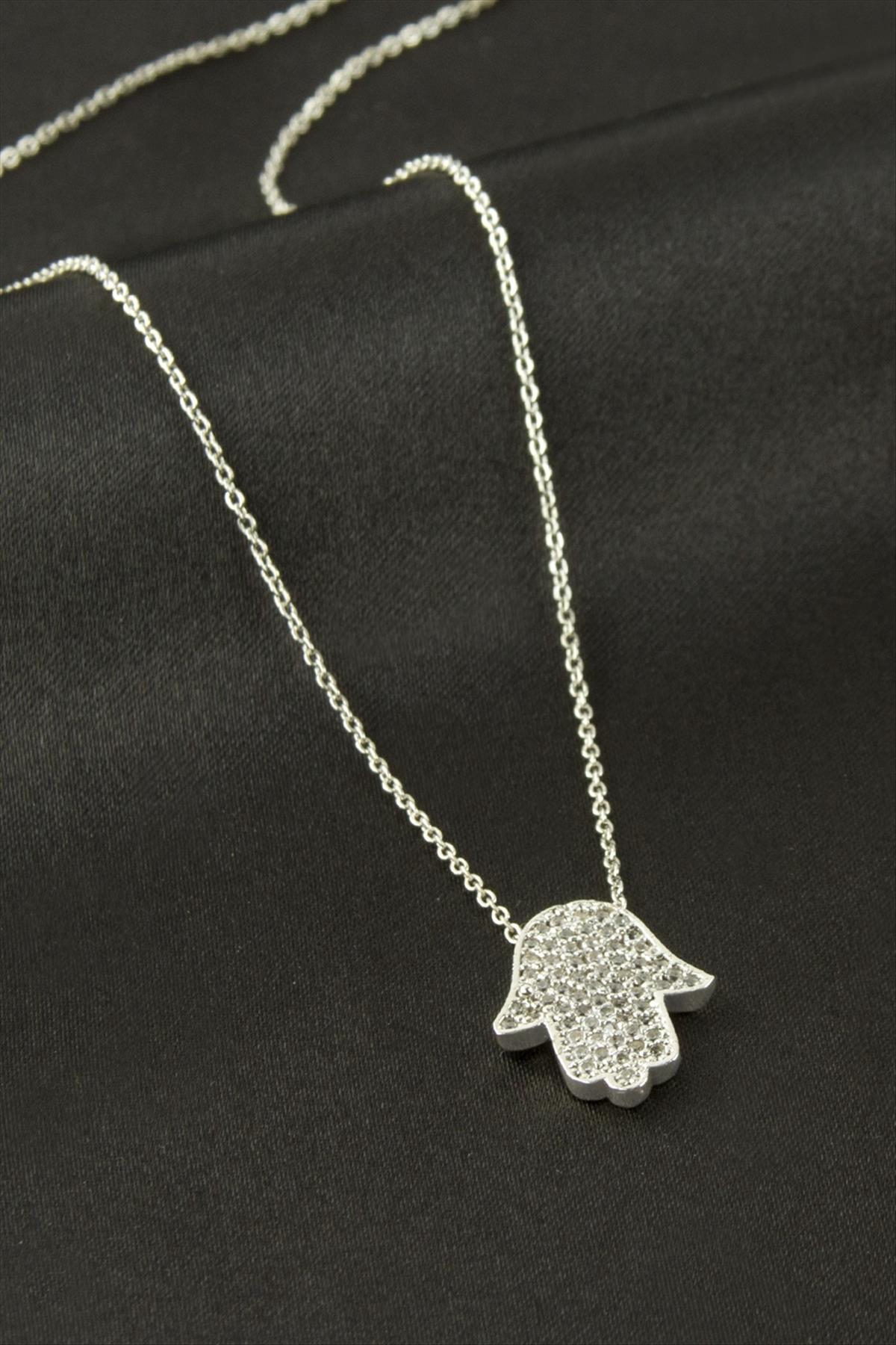 Fatma Ana Eli Zirkon Taşlı Kolye